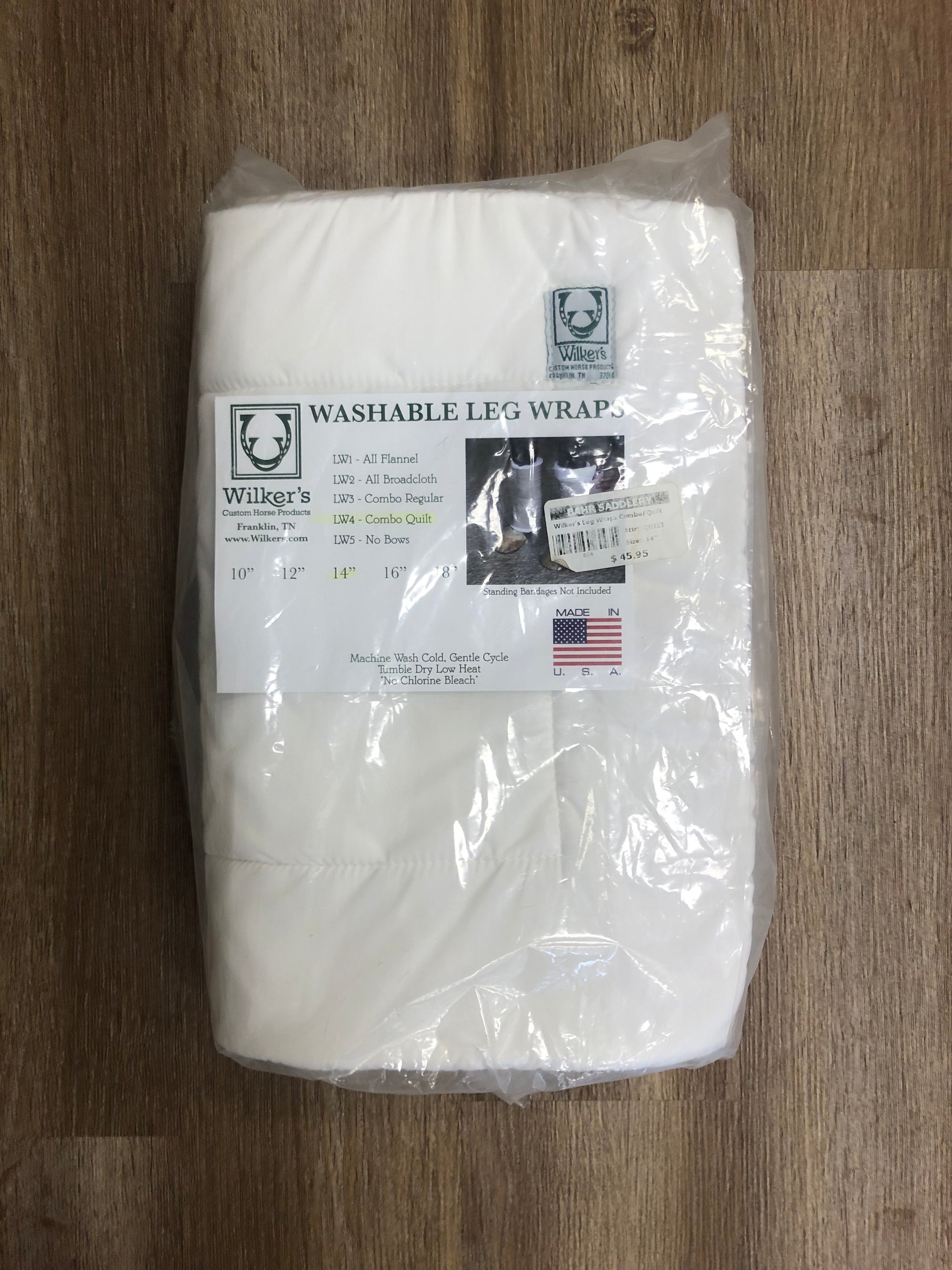 NWT Wilker’s Washable Leg Wraps - Combo Quilt 14”