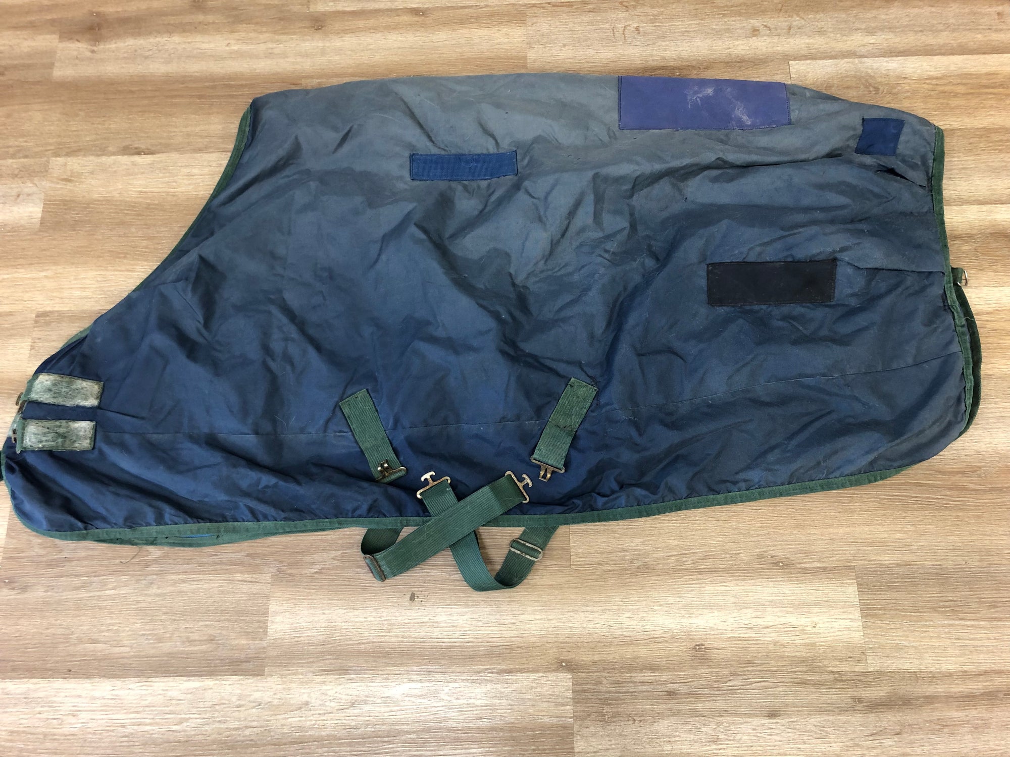 Navy &amp; Green Bucas Blanket