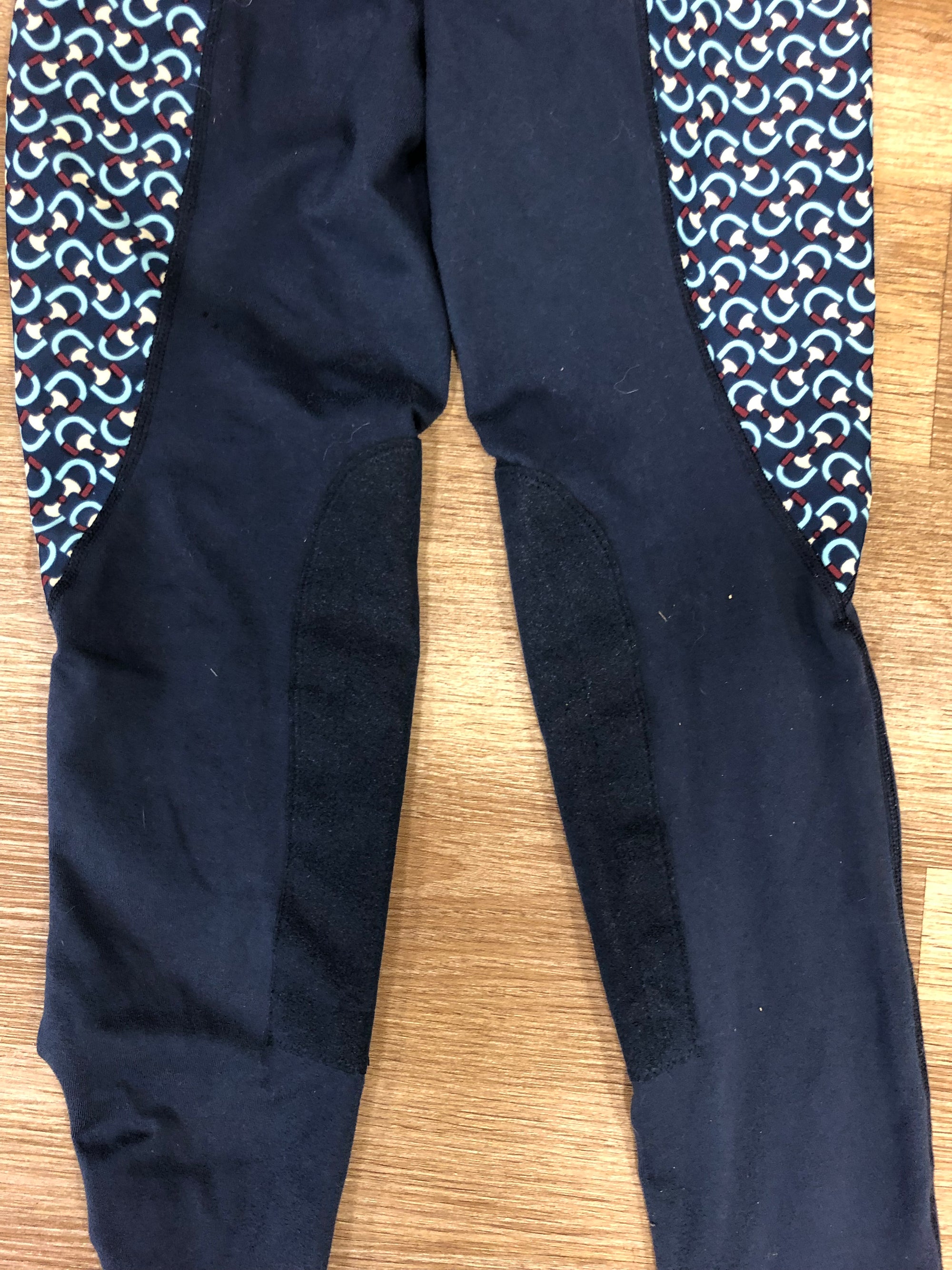 Kerrits Blue Patterned Tights - Kids L