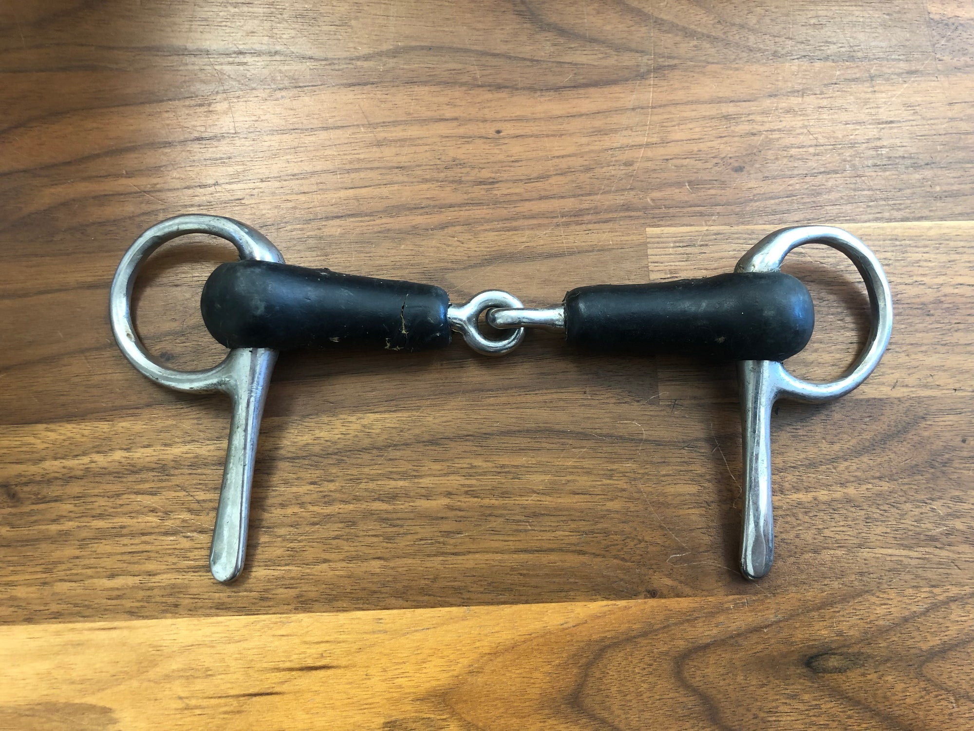Half Cheek Rubber Snaffle Bit - 5”