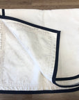 White w/ Navy Trim Dressage Saddle Cloth