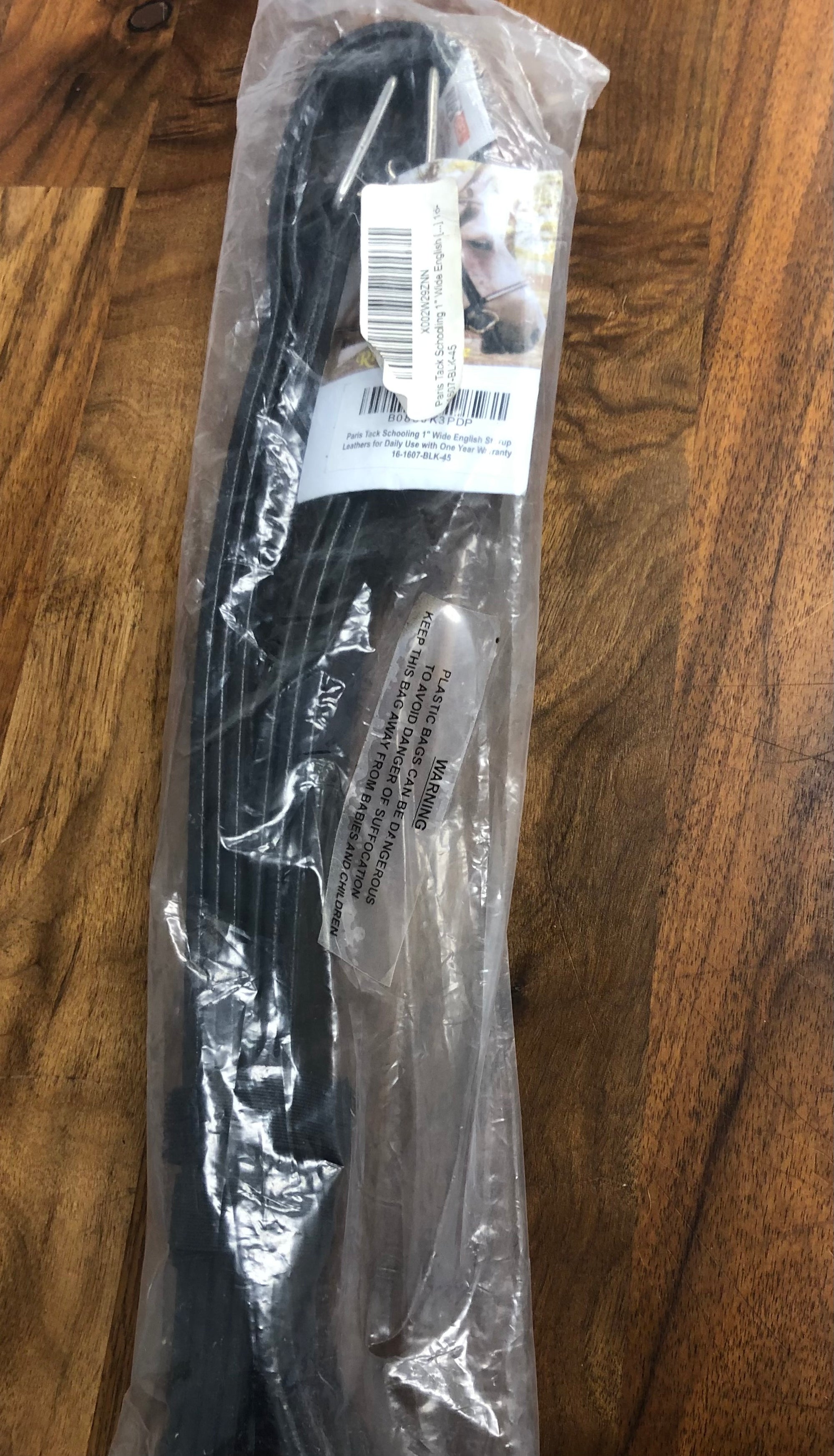 NWT Paris Tack Black Stirrup Leathers