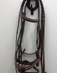 Oakbark Leather Bridle with Laced Reins - Full