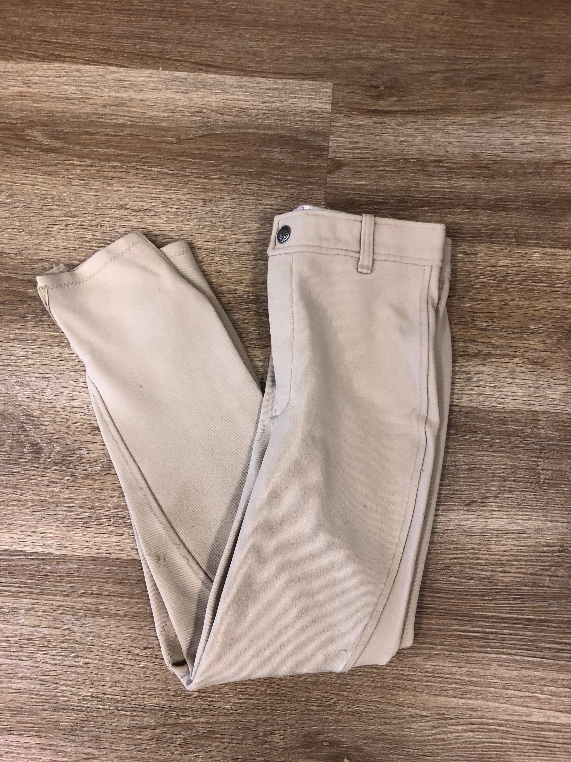 Kids Equestrian Apparel Tan KP Breech - 12/14