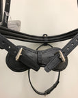 NWT Stubben Freedom Magic Snaffle Bridle Black PS - w/ Combined Noseband WB size