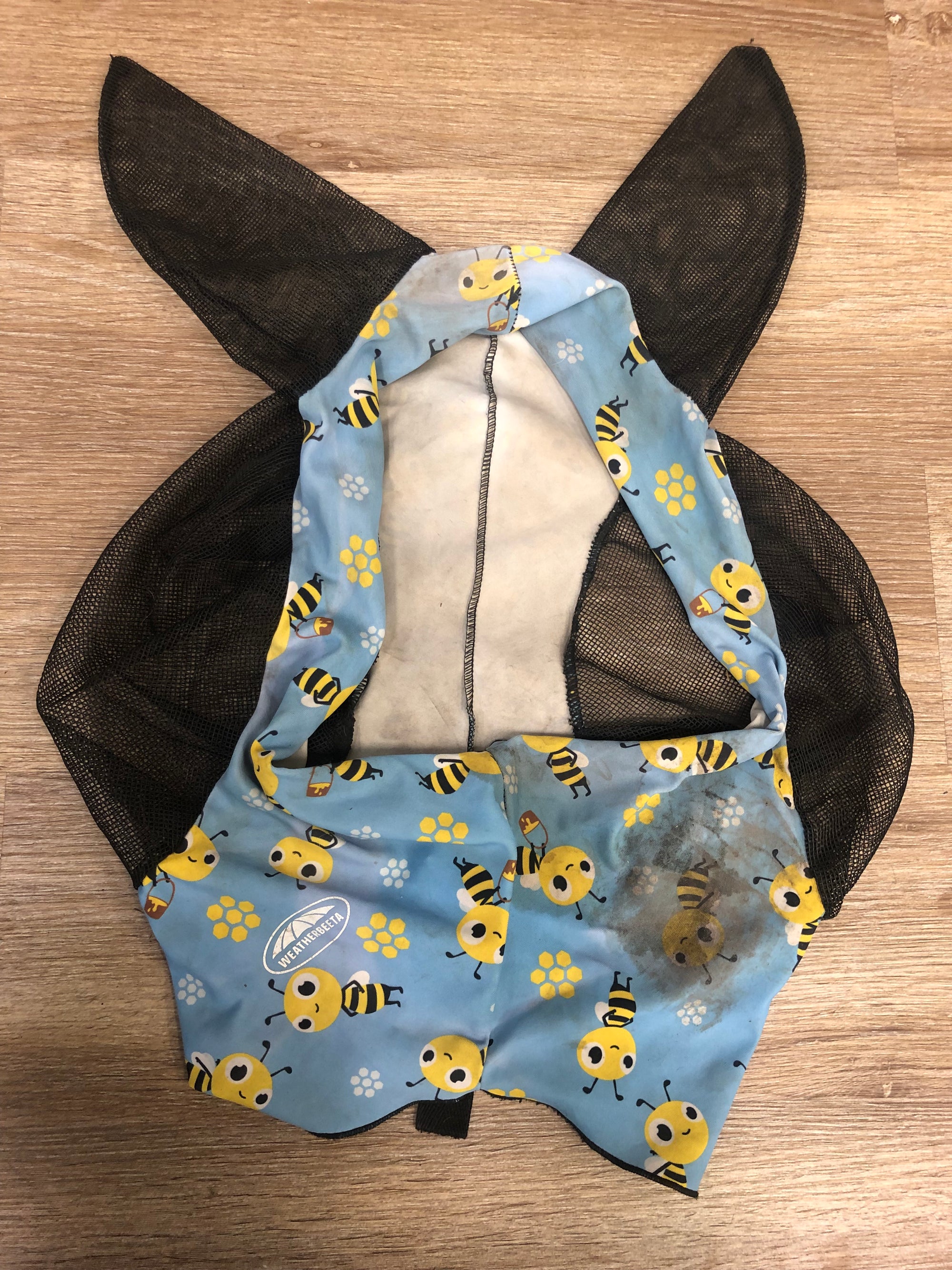 Weatherbeeta Blue/Bee Patterned Lycra Fly Mask - Cob