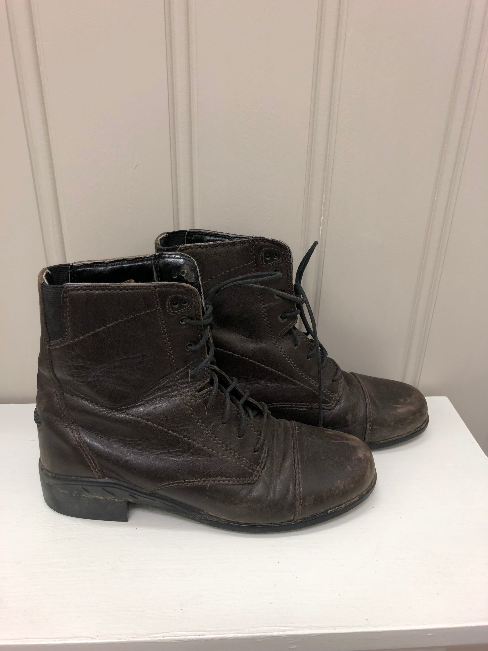 Kids Brown Ariat Paddock Boots - 2