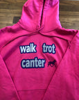 “Walk Trot Canter” Hoodie - Pink/Medium