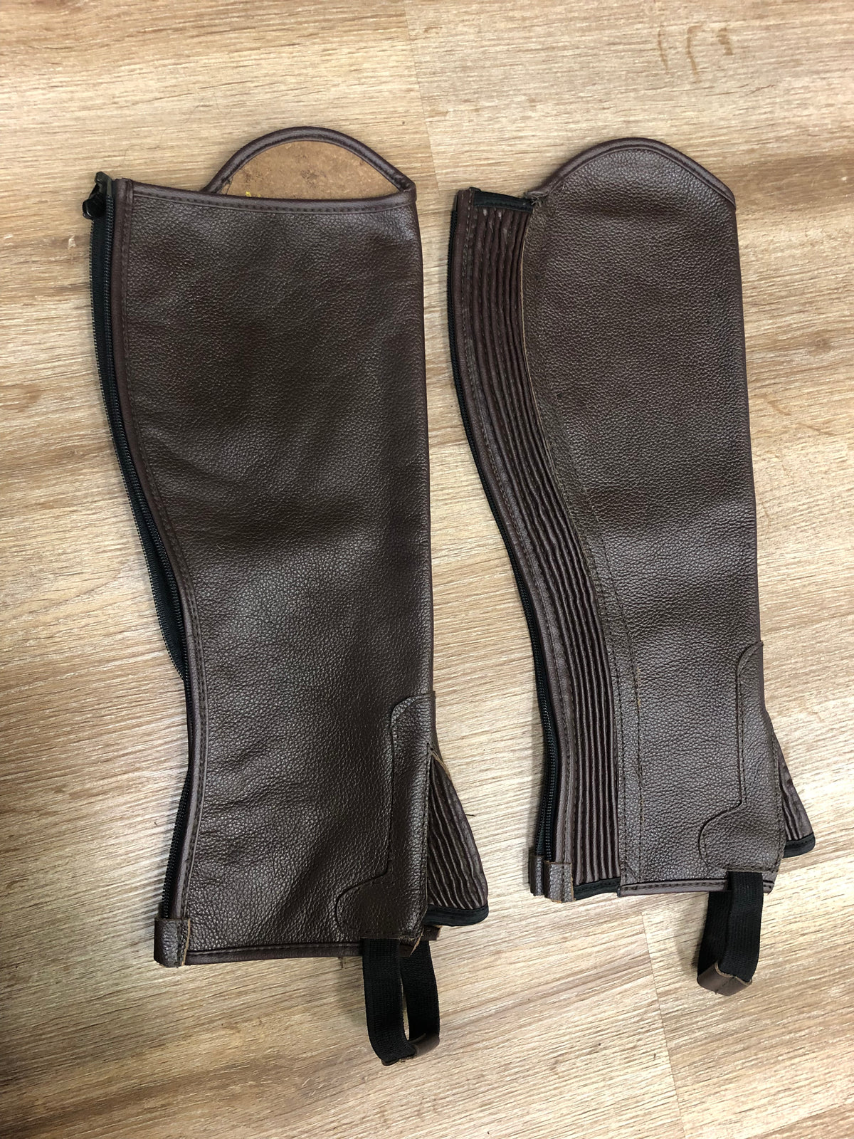 Brown Leather Half Chaps