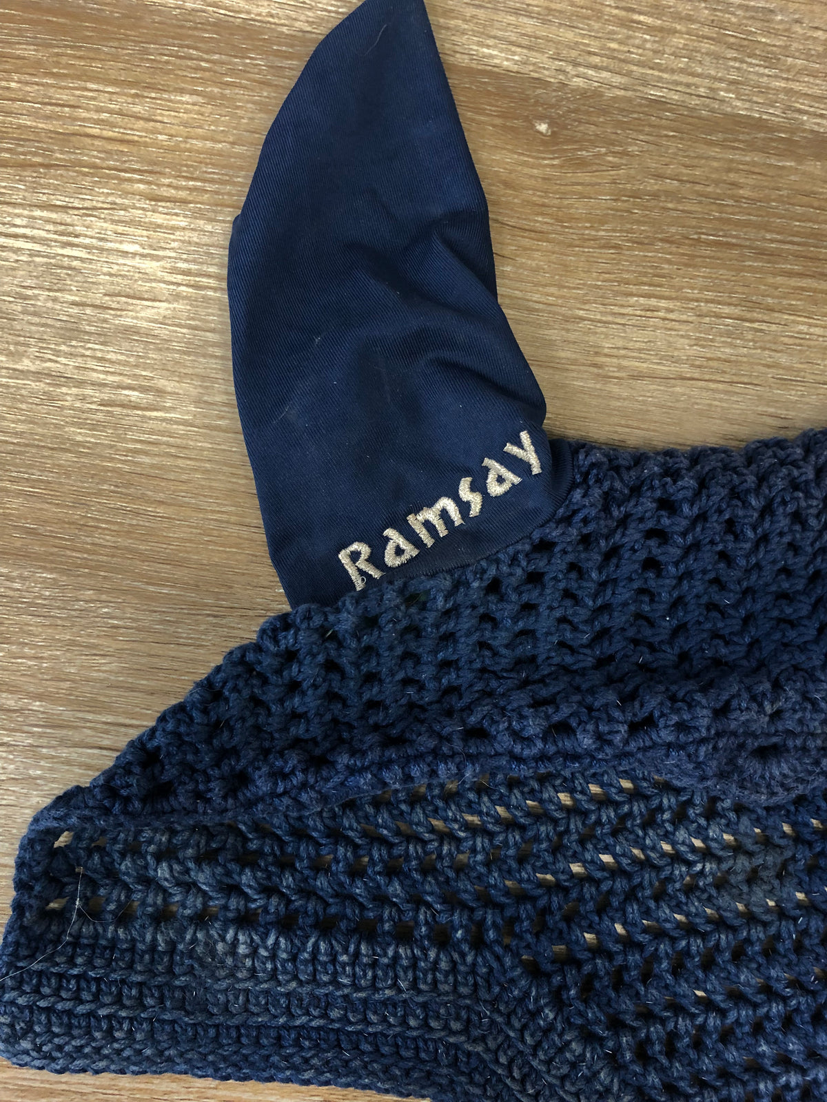 EquStar Bonnet Navy Blue w/ Yellow Gems “Ramsay” - Horse & Hound Tack Shop 