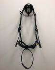 NWT Stubben Freedom Magic Snaffle Bridle Black PS - w/ Combined Noseband WB size