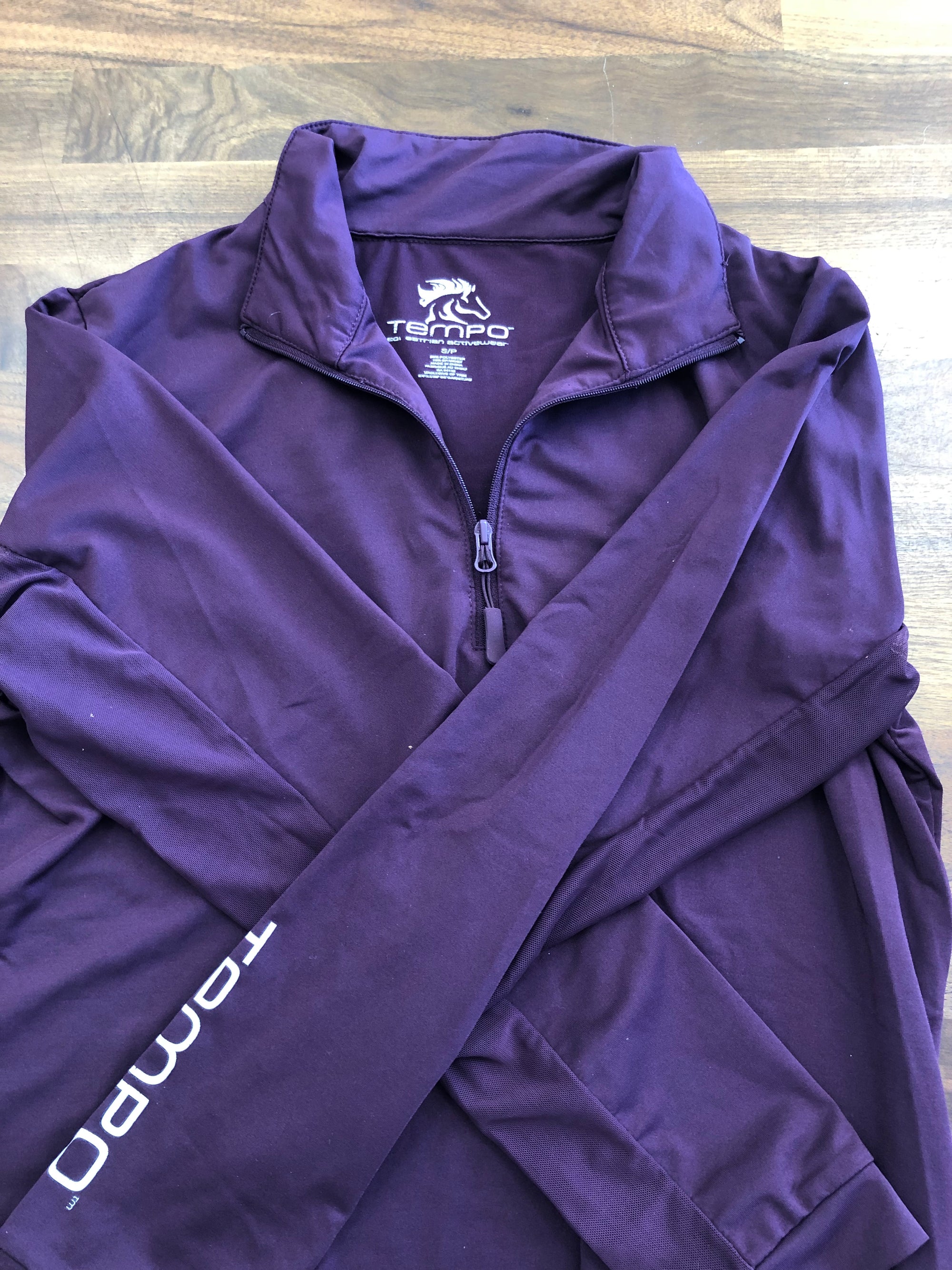 Tempo Purple Long Sleeve 1/4 Zip - S