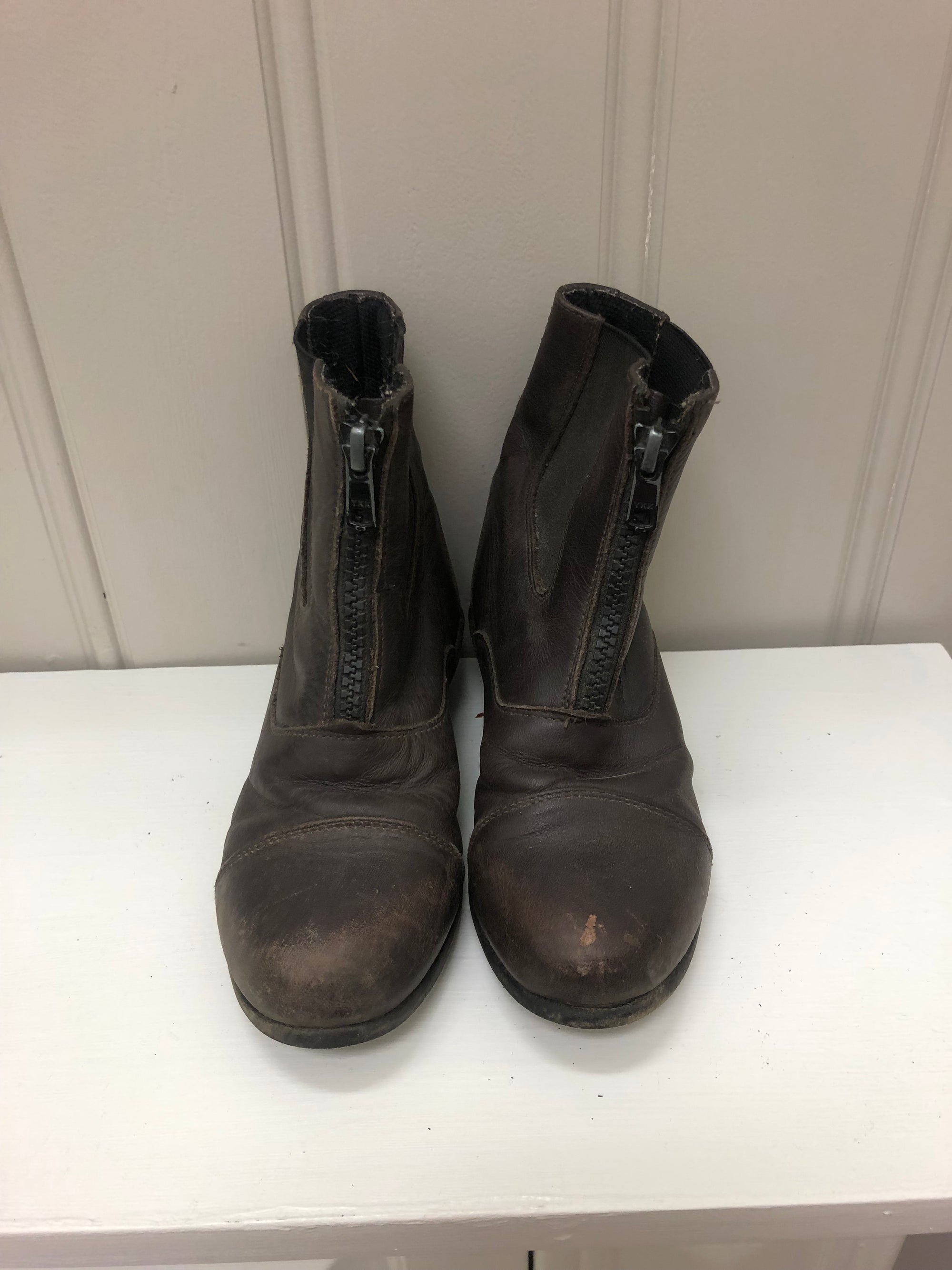 Kids Old West Zip Up Paddock Boot - 11