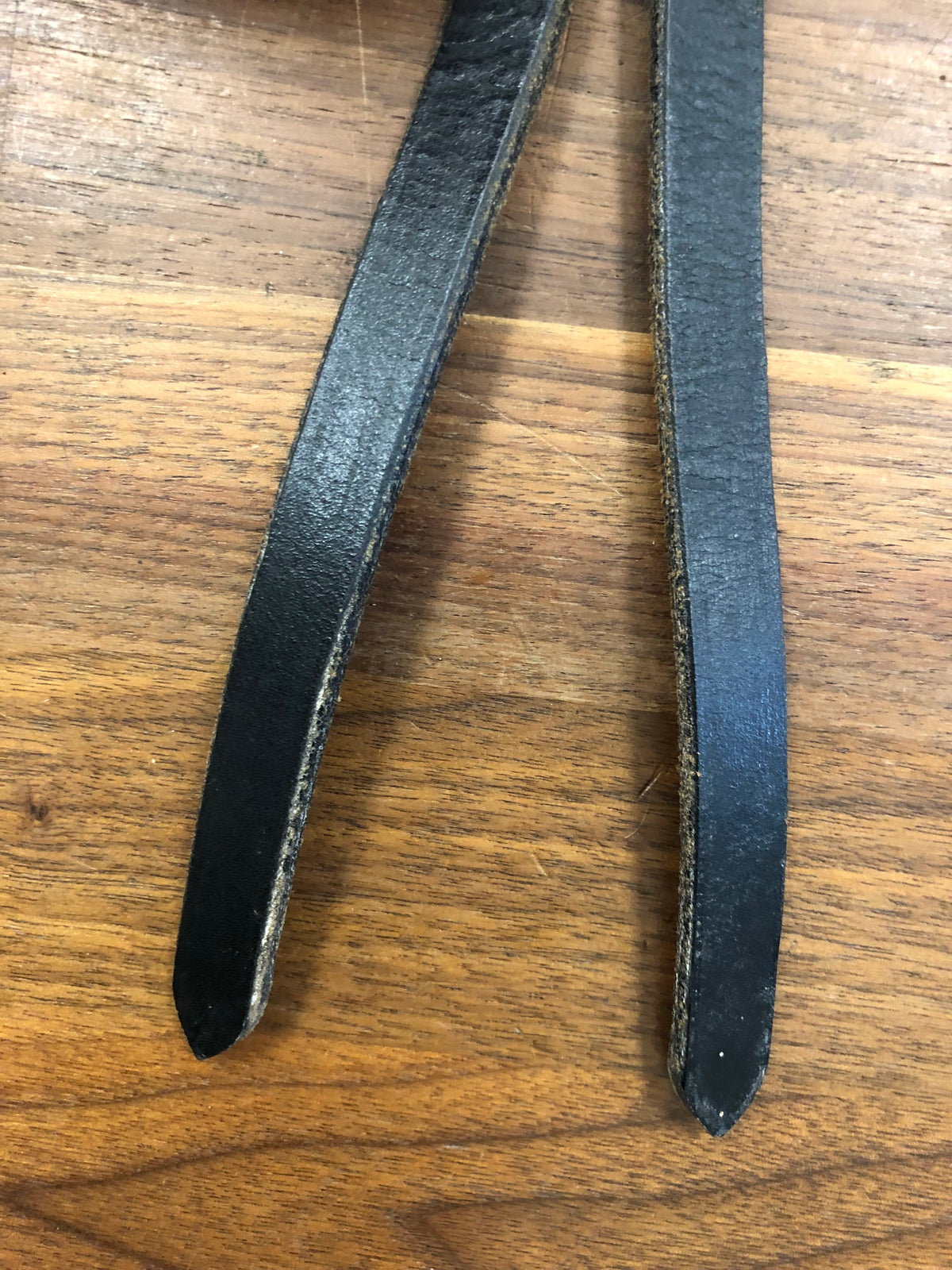 Western Black Leather Split Reins