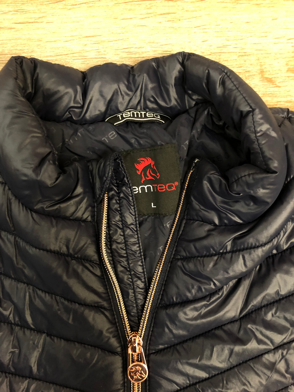 Temteq Kids Navy Puffer Jacket - L - Horse &amp; Hound Tack Shop 
