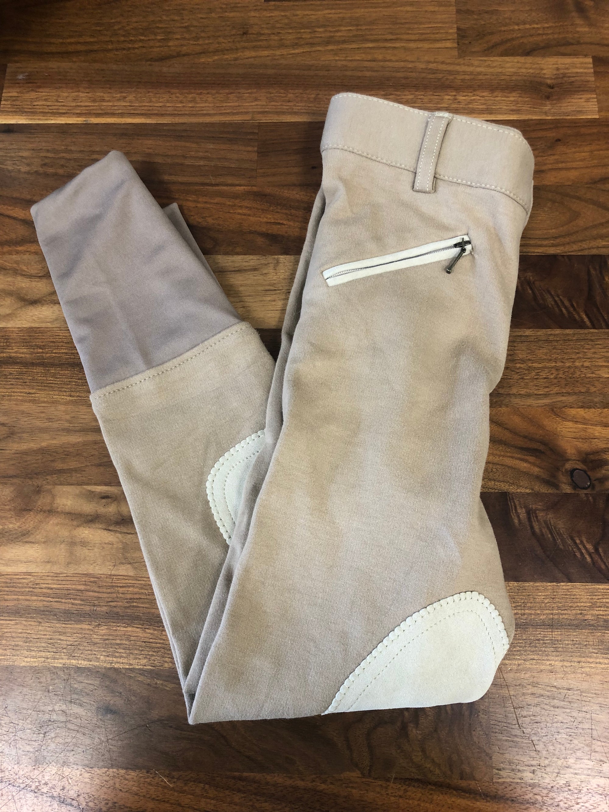 Elation Red Label Tan KP Breeches - Kids 10