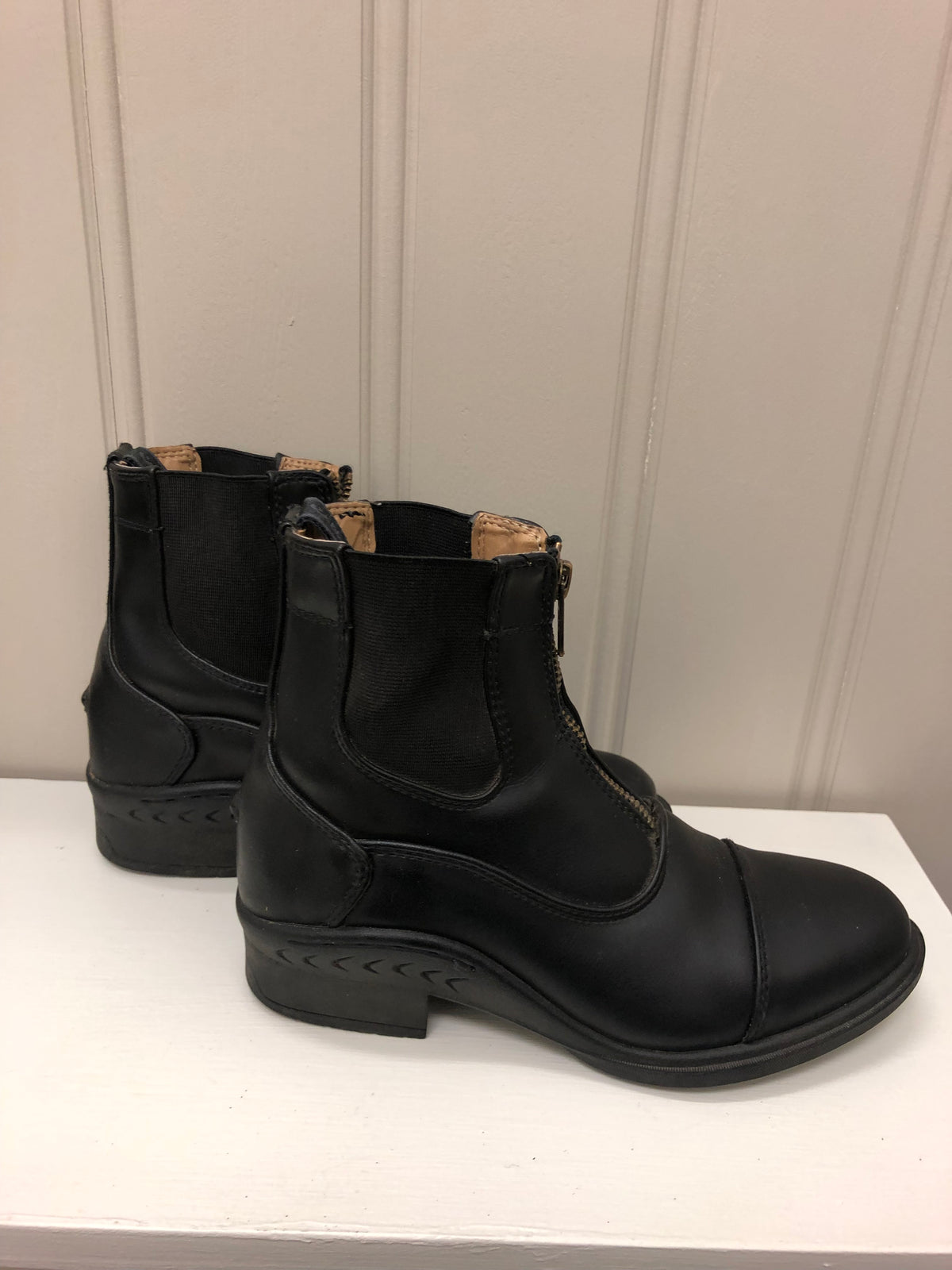 Kids Auken Zip Up Paddock Boots - 3 - Horse &amp; Hound Tack Shop 
