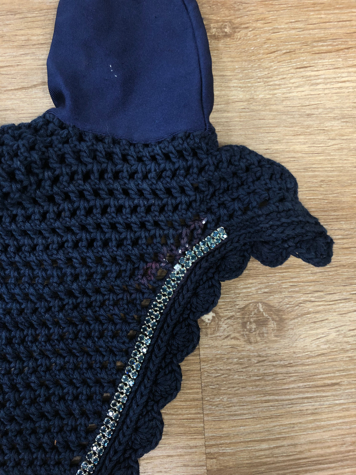 Talisman Bonnet Navy w/ Navy Gems - Horse & Hound Tack Shop 