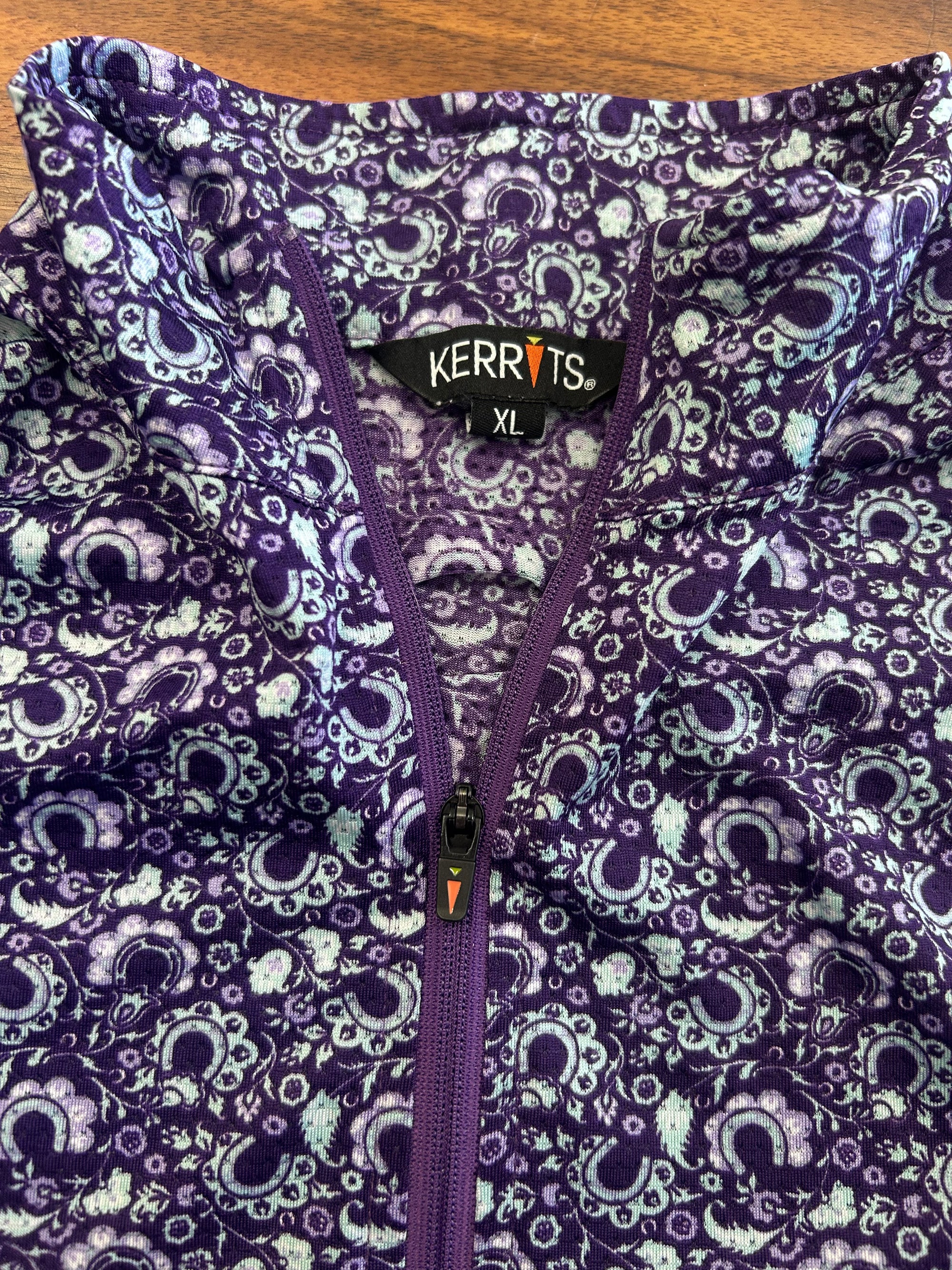 Kerrits Kids Purple Horseshoe Print Long Sleeve - XL