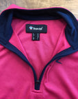 Fine Used Ladies Horze 1/4 Zip Short Sleeve - Pink/Size 2