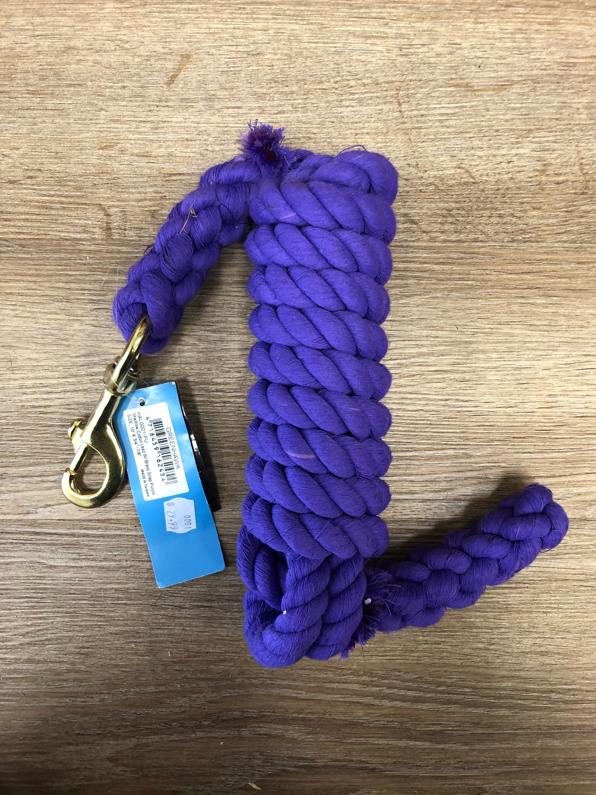 NWT Purple Shedrow 10’ Cotton Leadrope