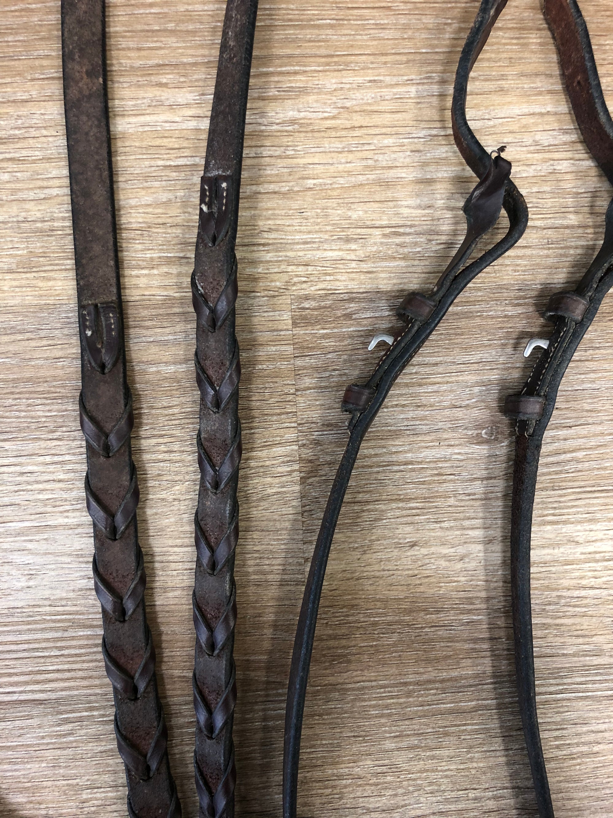 Brown Leather Bridle w/ Laced Reins