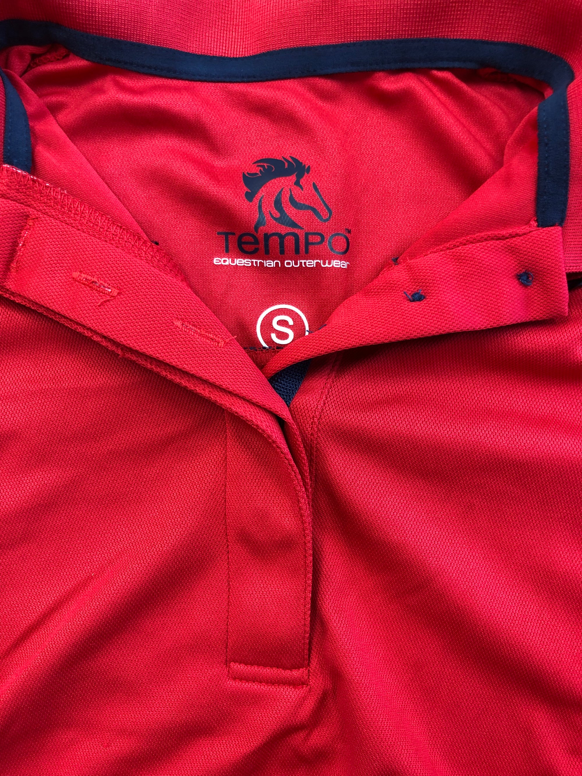 Tempo Red Short Sleeve Polo - S
