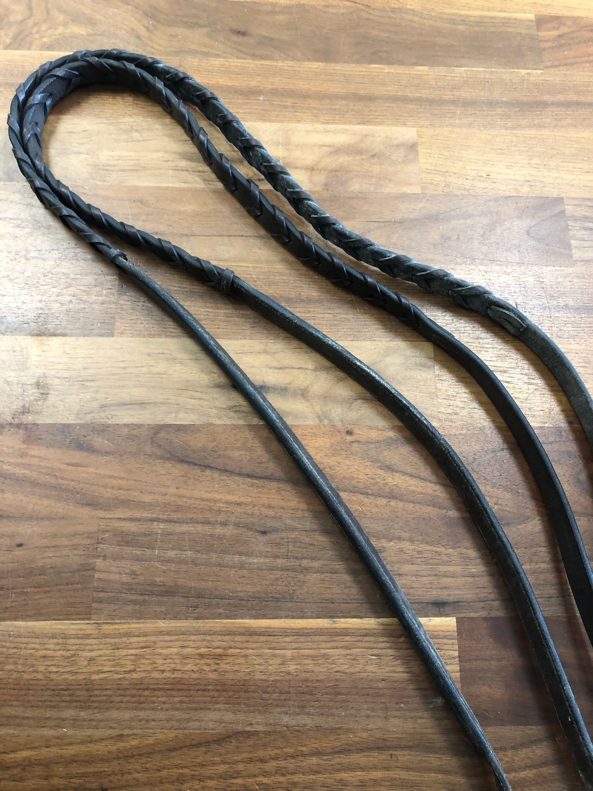 Brown Leather Laced Reins