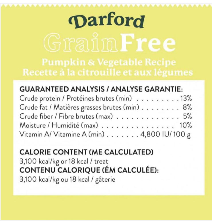 Darford Grain Free Oven Baked Treats - Pumpkin & Vegetable - Horse & Hound Tack Shop 