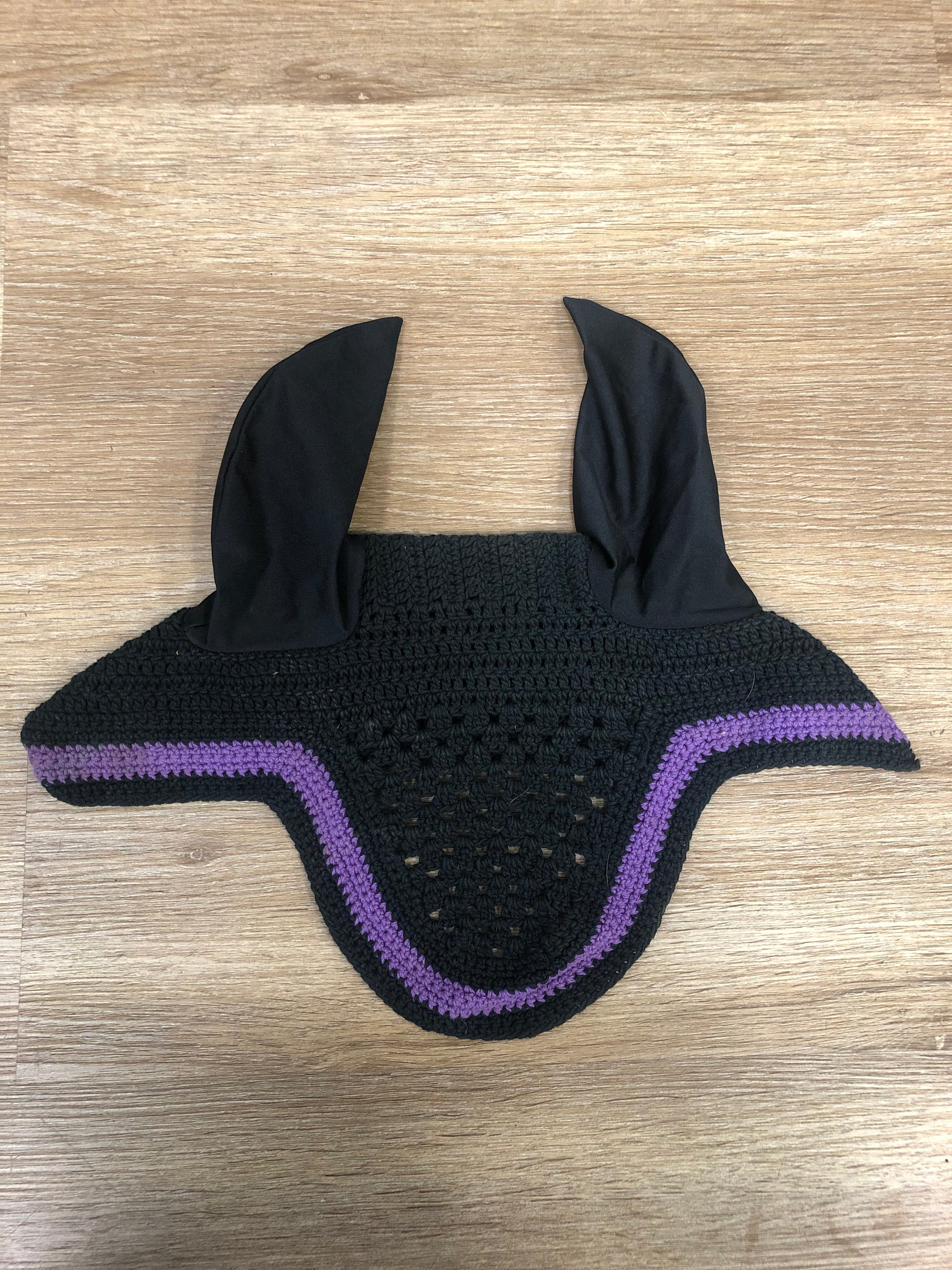 Black &amp; Purple Bonnet