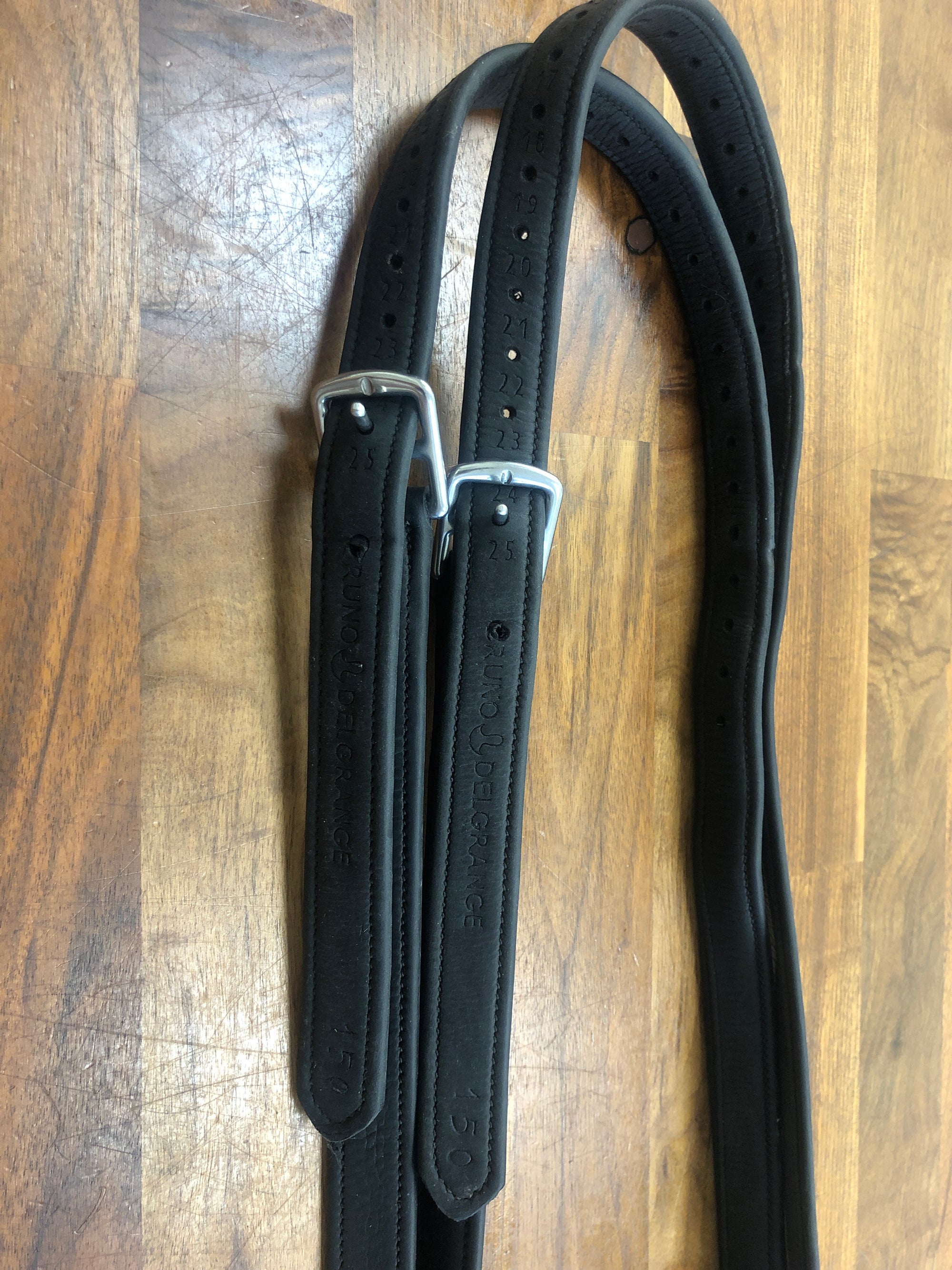 Fine Used Bruno Delgrange Stirrup Leathers, 150cm - Horse & Hound Tack Shop 