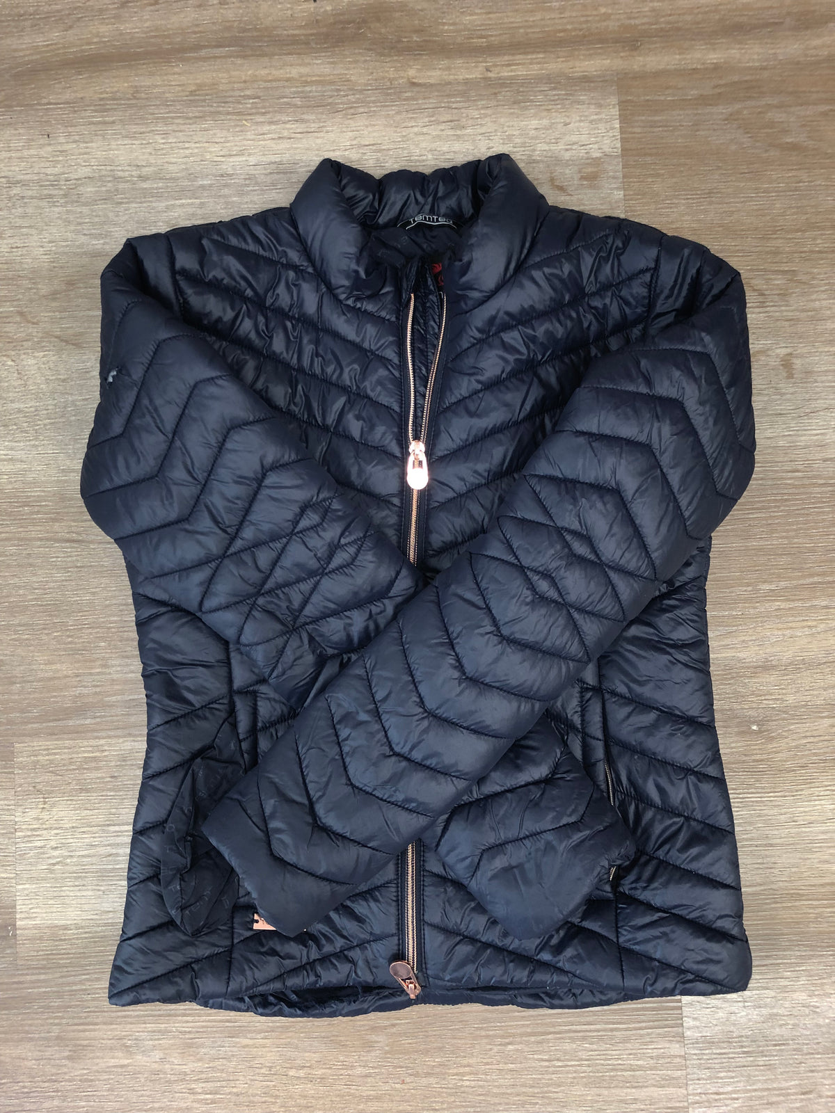 Temteq Kids Navy Puffer Jacket - L - Horse &amp; Hound Tack Shop 