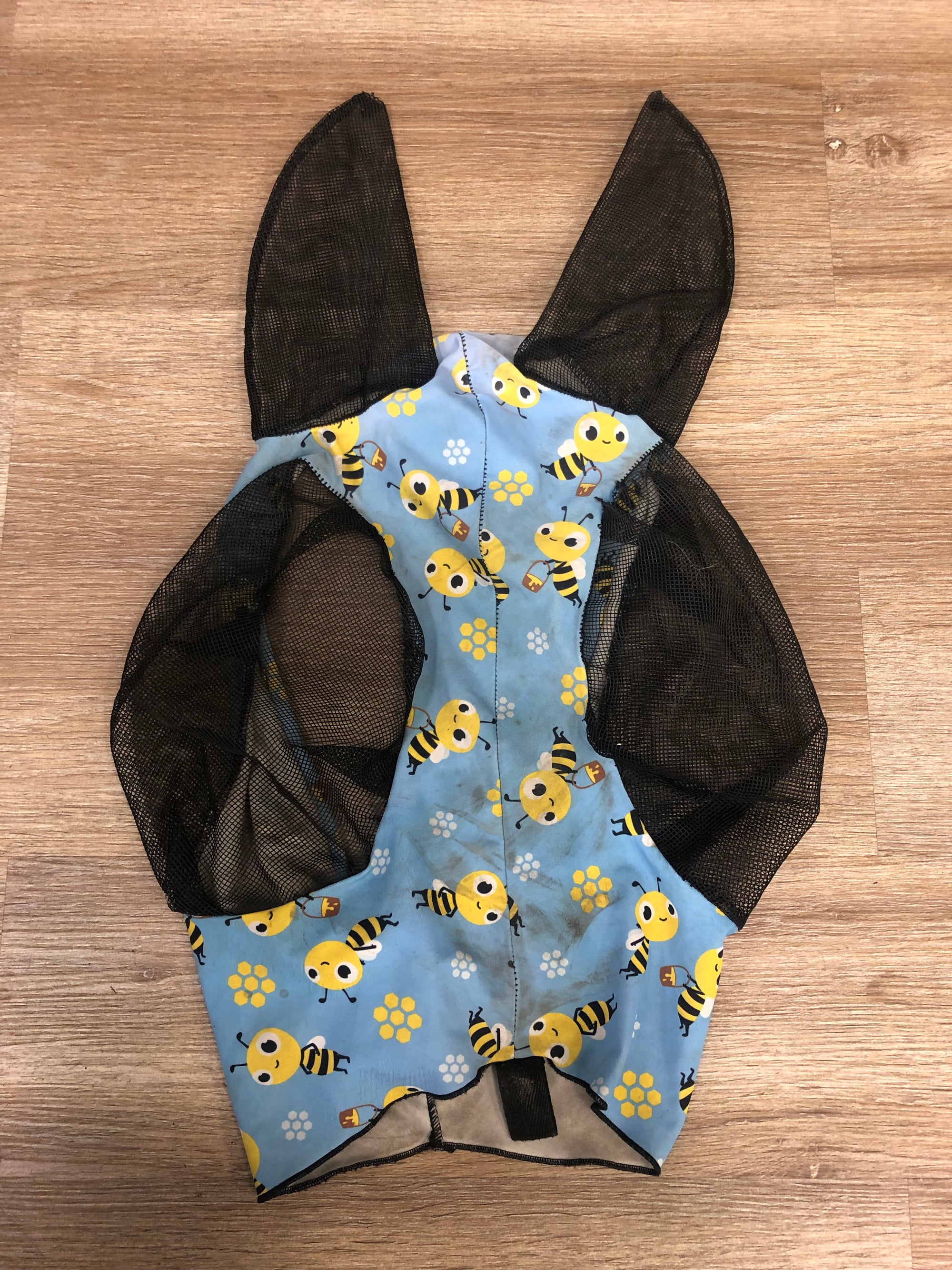 Weatherbeeta Blue/Bee Patterned Lycra Fly Mask - Cob