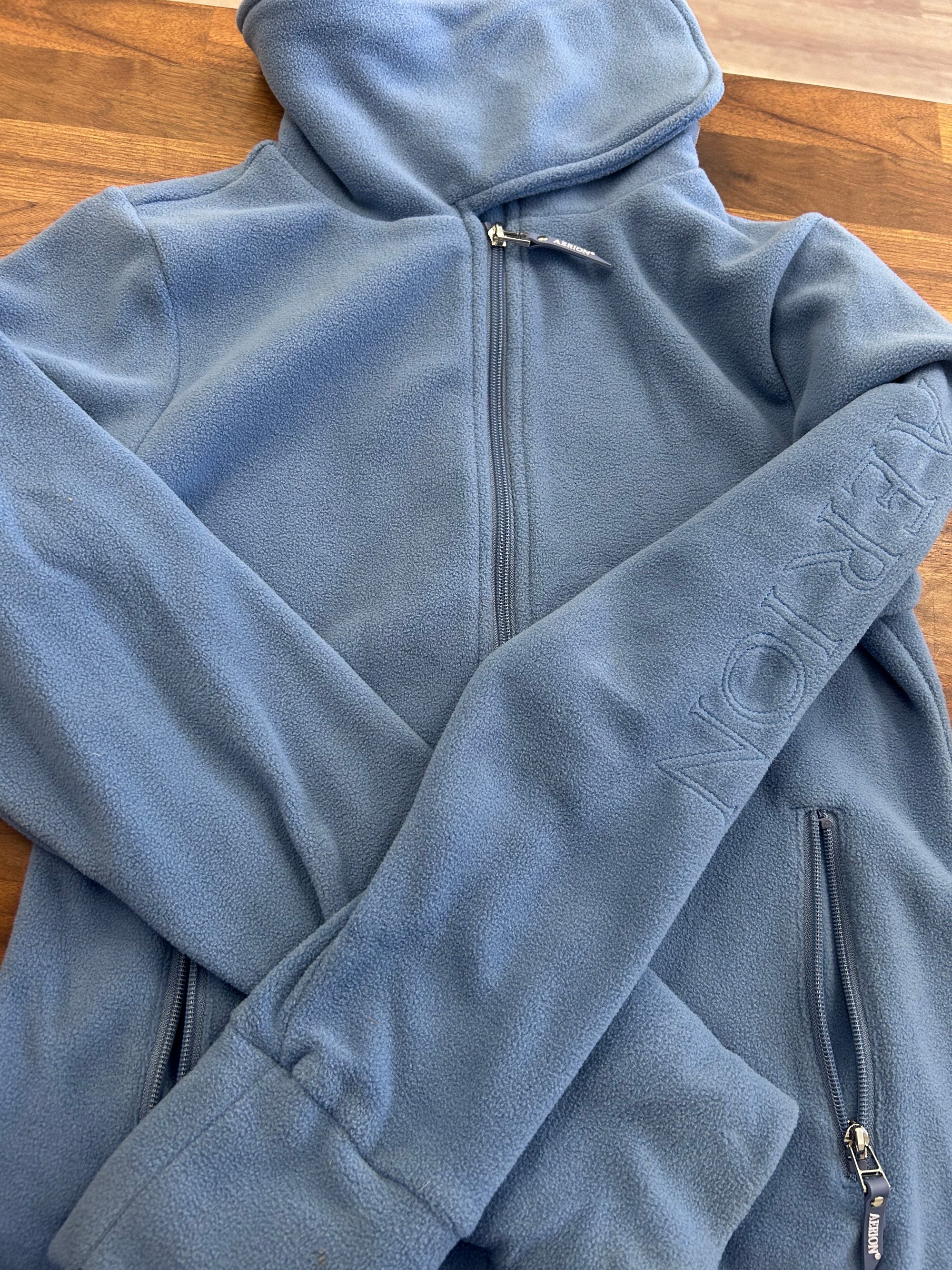 Aerion Ladies Sky Blue Polar Fleece Cowl Zip Up - M