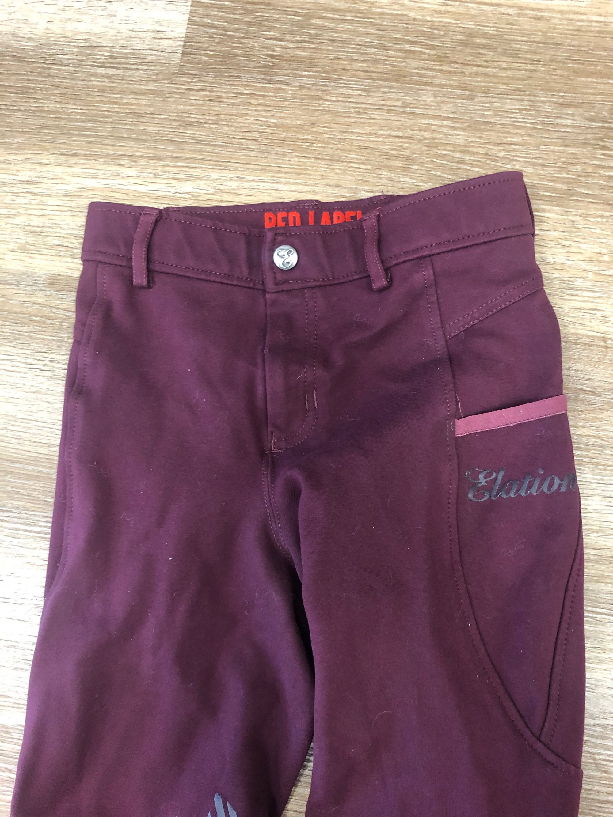 Kids Elation Red Label Burgundy KP Breech - size 12