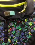Navy Floral Polo Short Sleeve - S