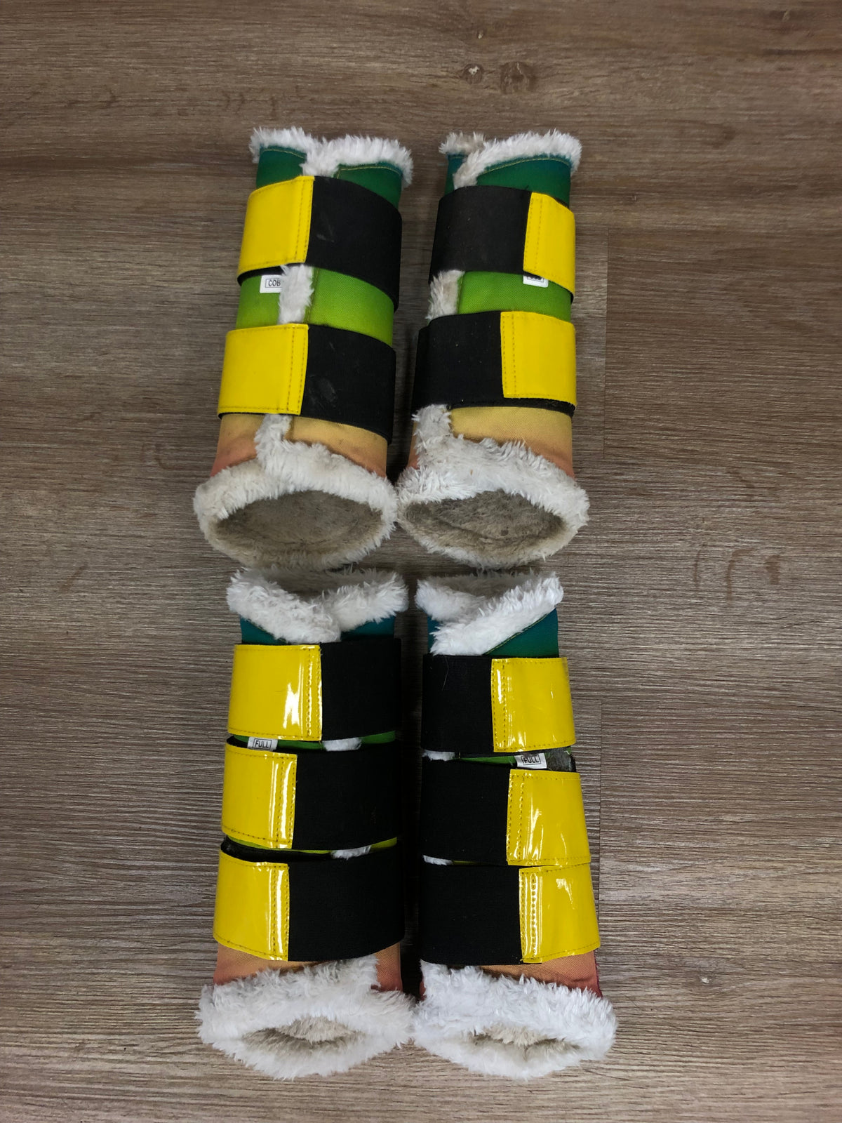 Rainbow Saddle Pad, Brushing Boots, &amp; Bat (sold together or separately) - Horse &amp; Hound Tack Shop 