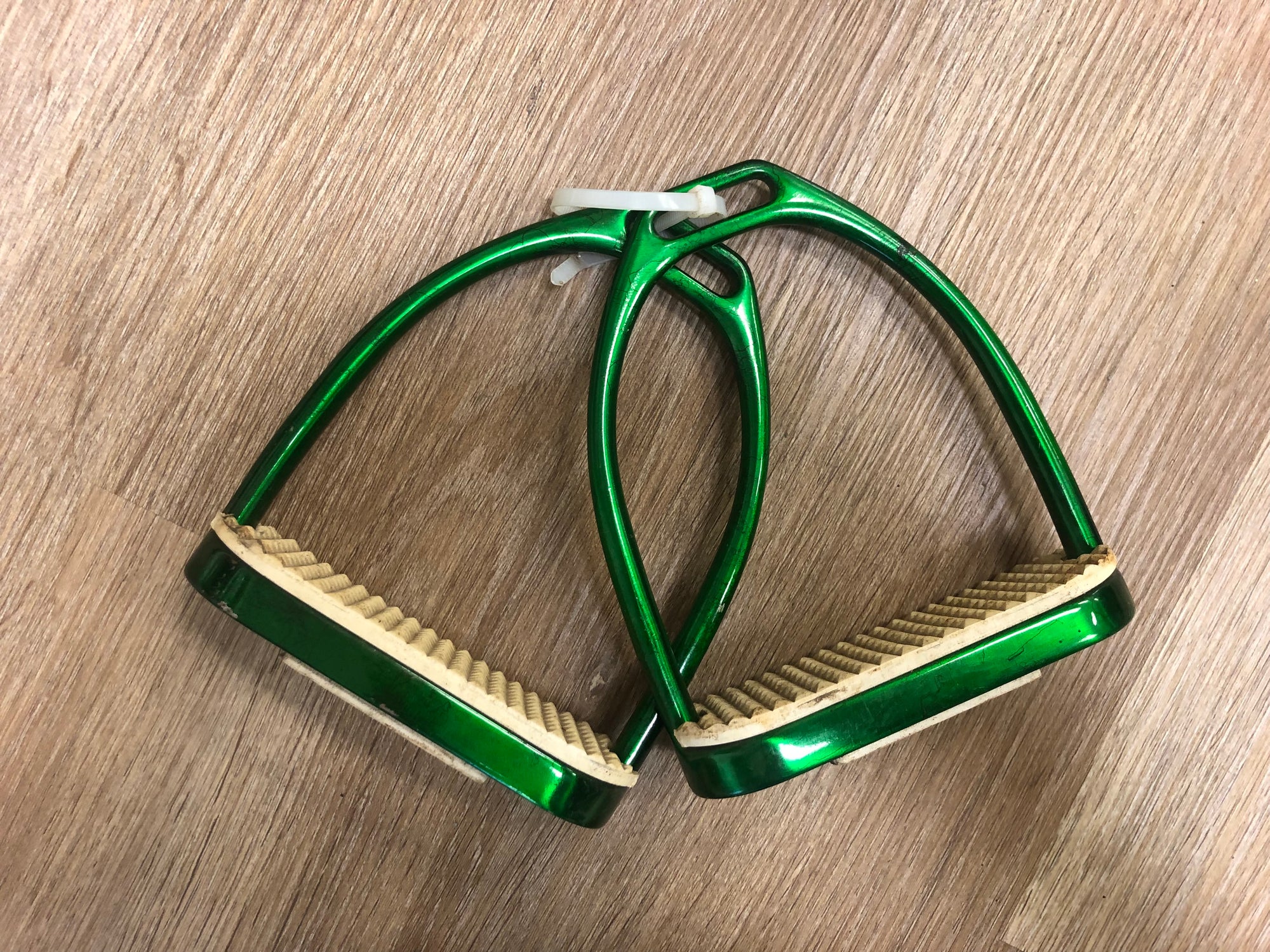 Green Stirrup Irons