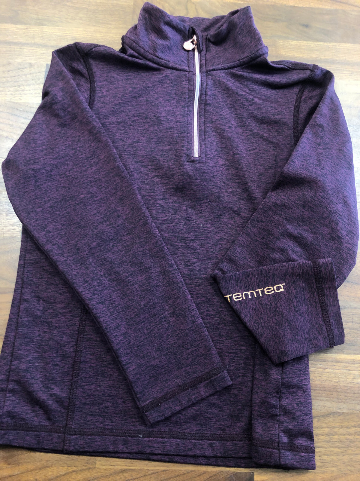 Kids Tempo Long Sleeve 1/4 Zip - Plum/Small