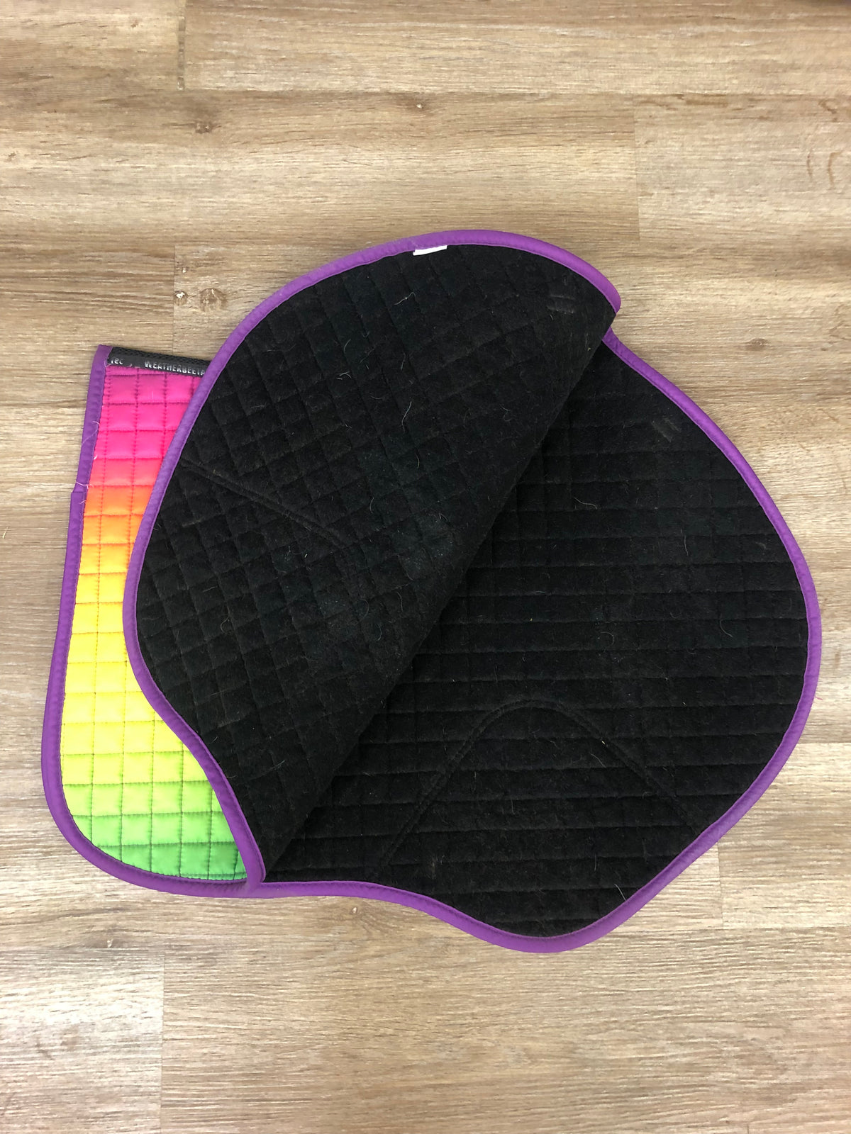 Rainbow Saddle Pad, Brushing Boots, &amp; Bat (sold together or separately) - Horse &amp; Hound Tack Shop 