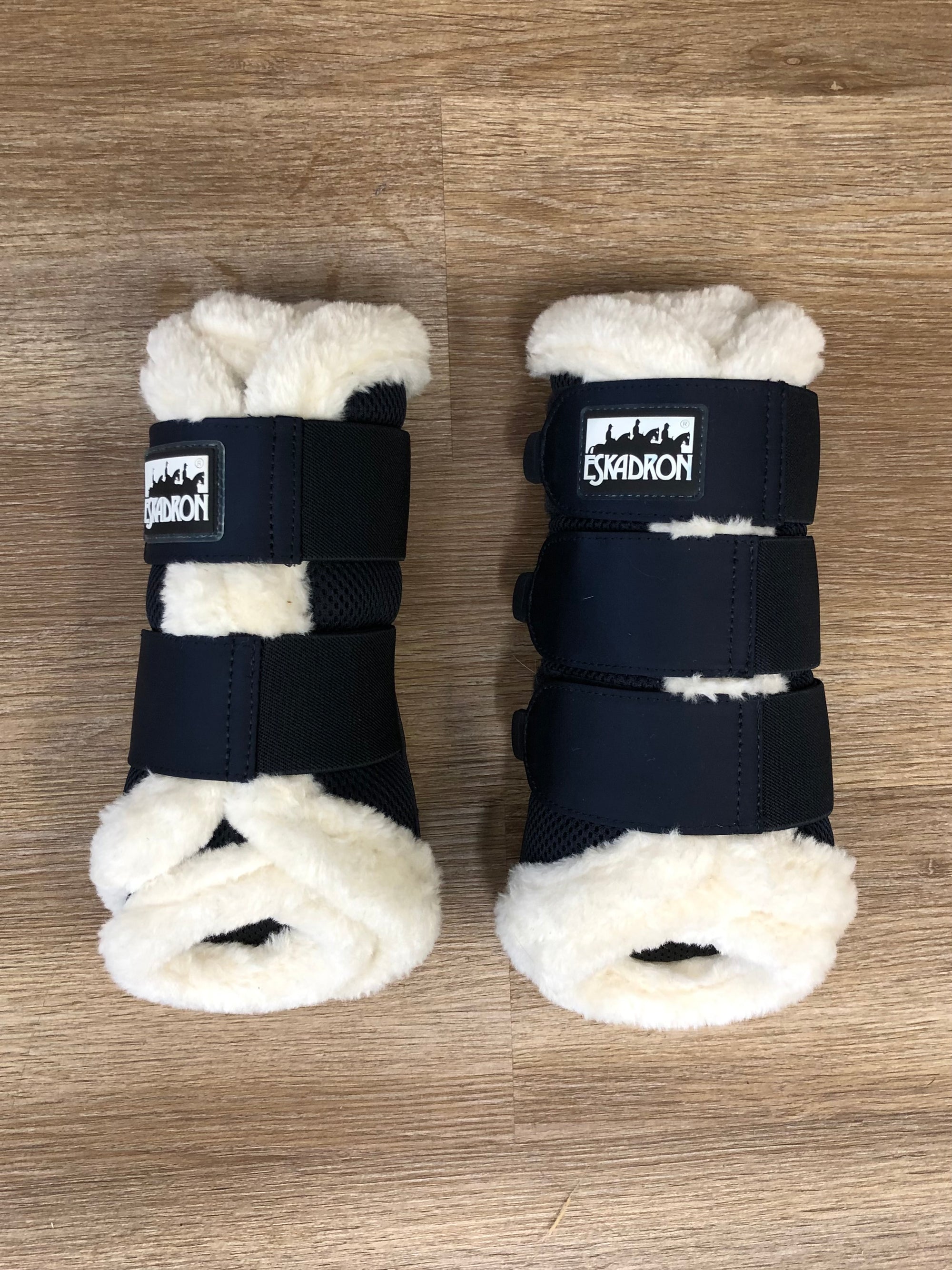 Eskadron Mesh Faux Fur Tendon Boots Navy