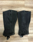 Black Synthetic Half Chaps - XXW