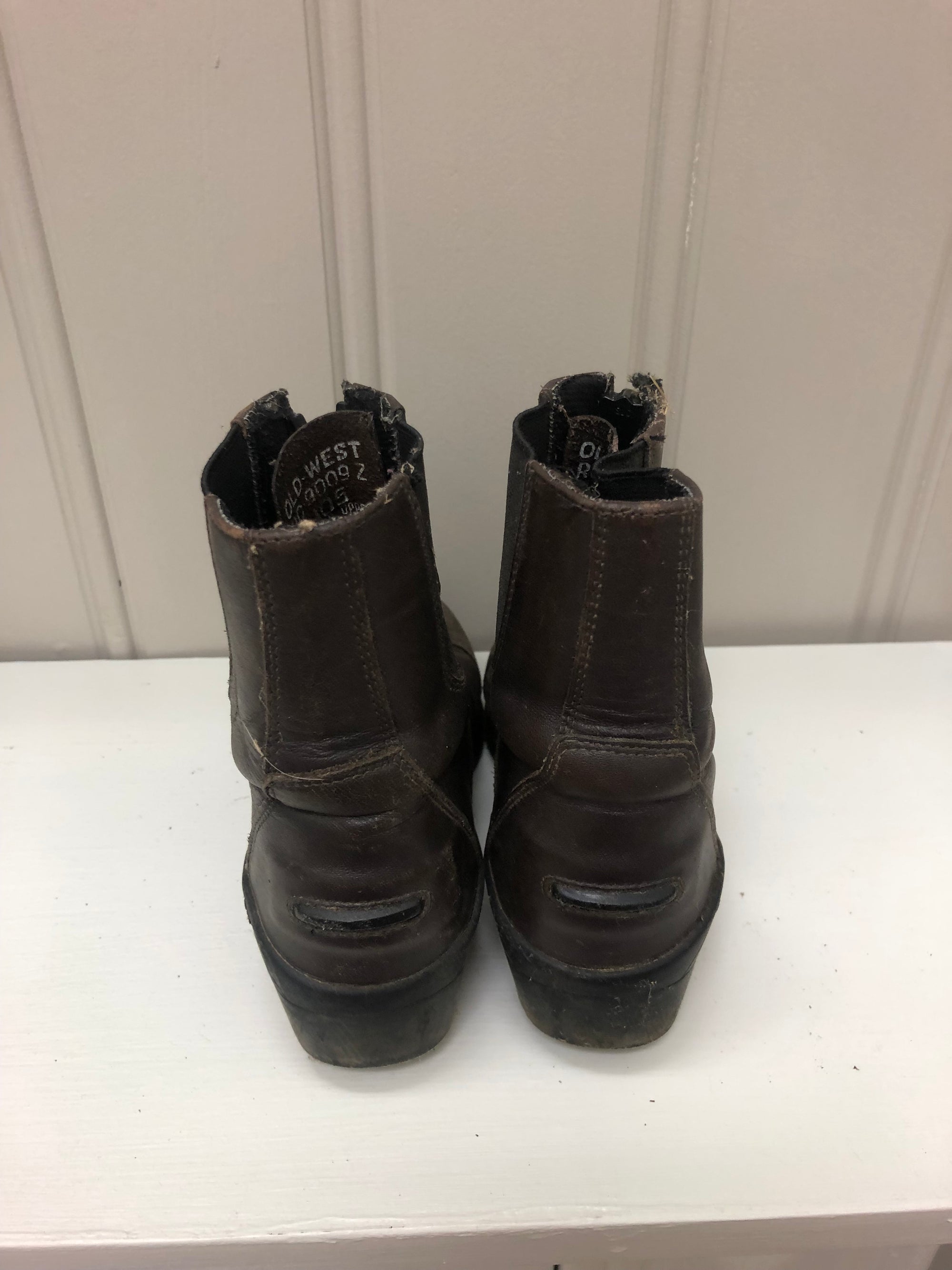 Kids Old West Zip Up Paddock Boot - 10.5