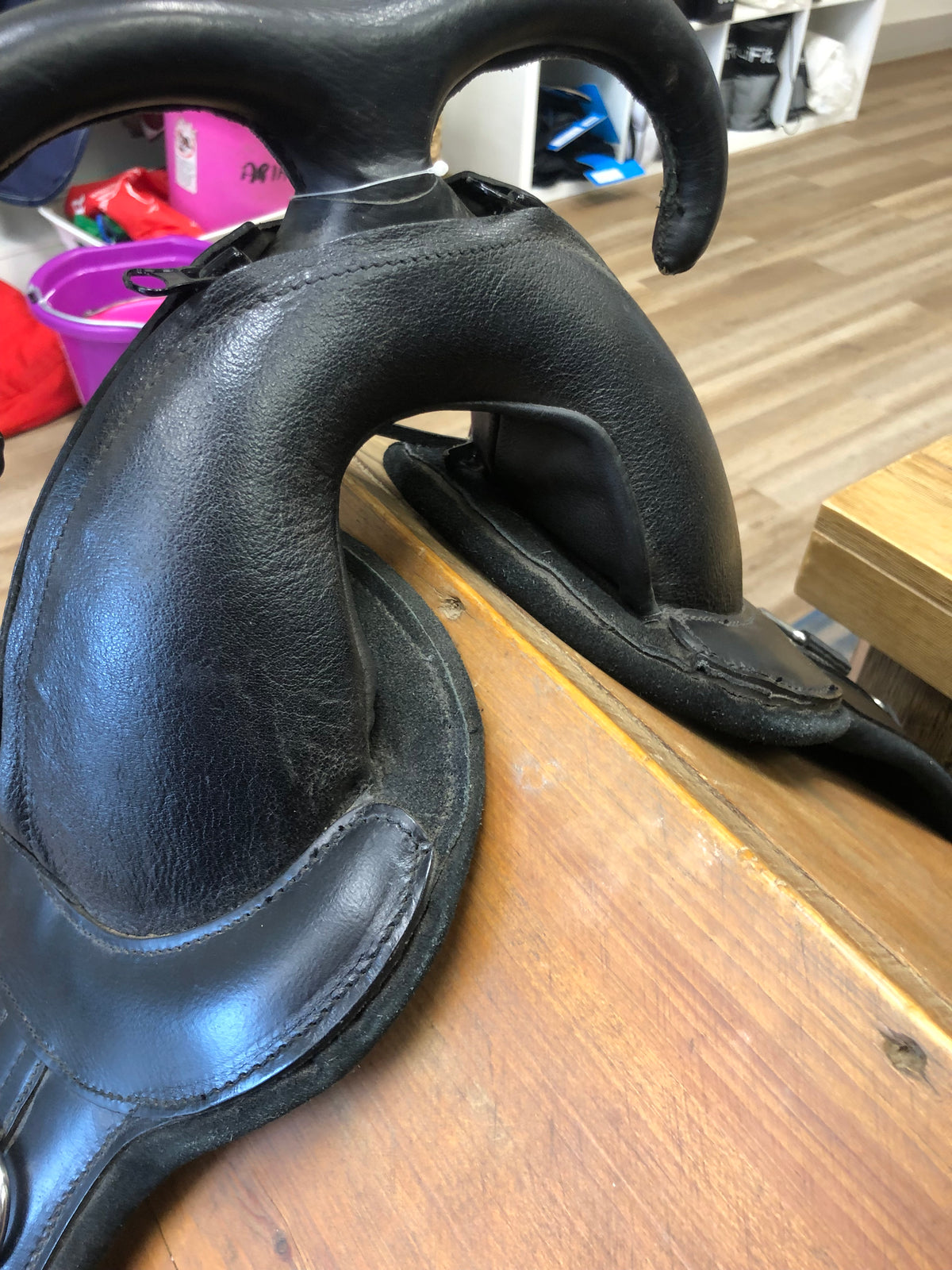 Barefoot Black Leather Vaulting Surcingle