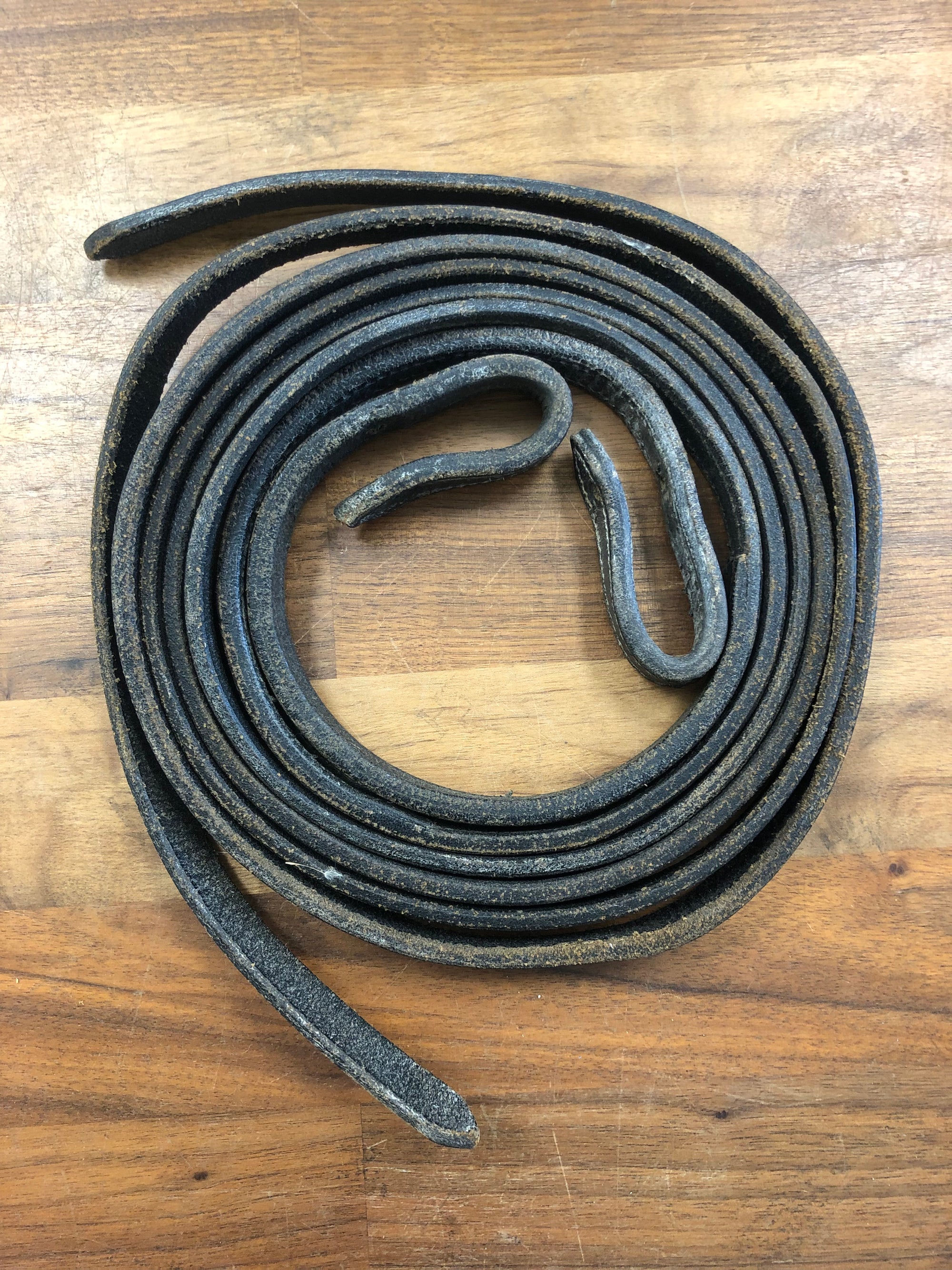 Western Black Leather Split Reins