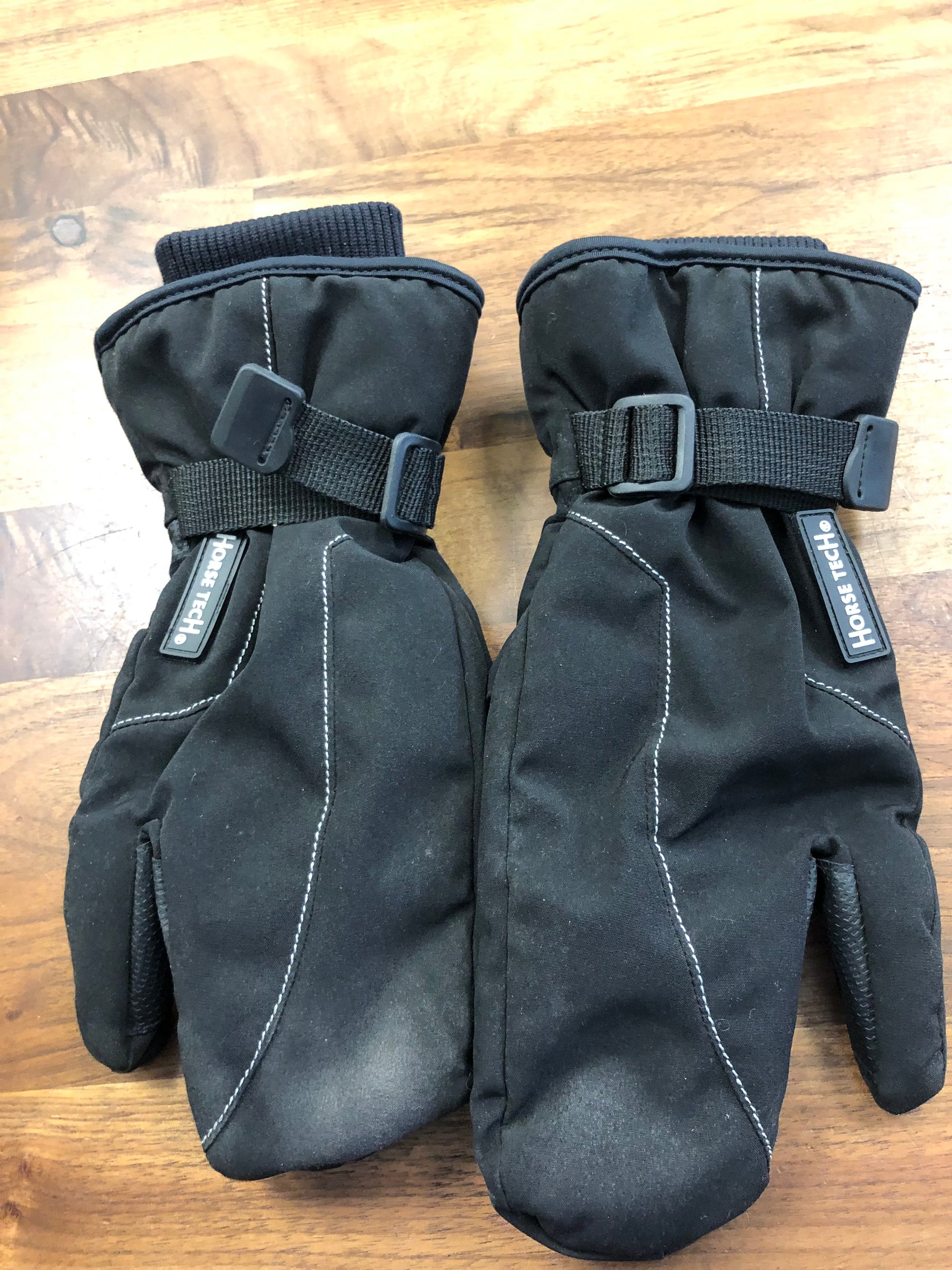 Horse Tech 3 Finger Winter Riding Gloves - Ladies S