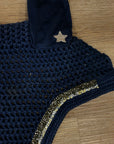 EquStar Bonnet Navy Blue w/ Yellow Gems “Ramsay” - Horse & Hound Tack Shop 