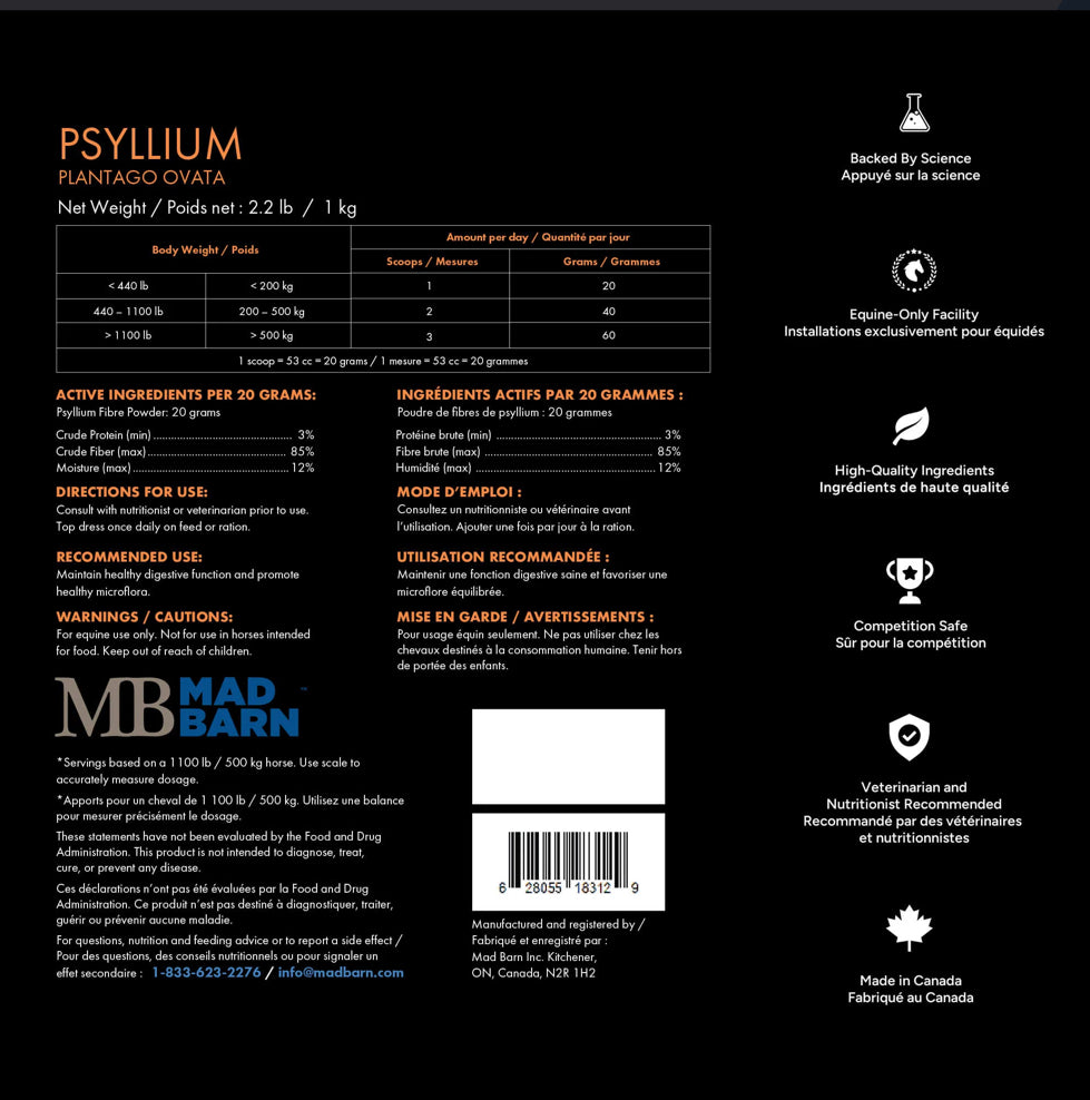Mad Barn Psyllium - Horse &amp; Hound Tack Shop 