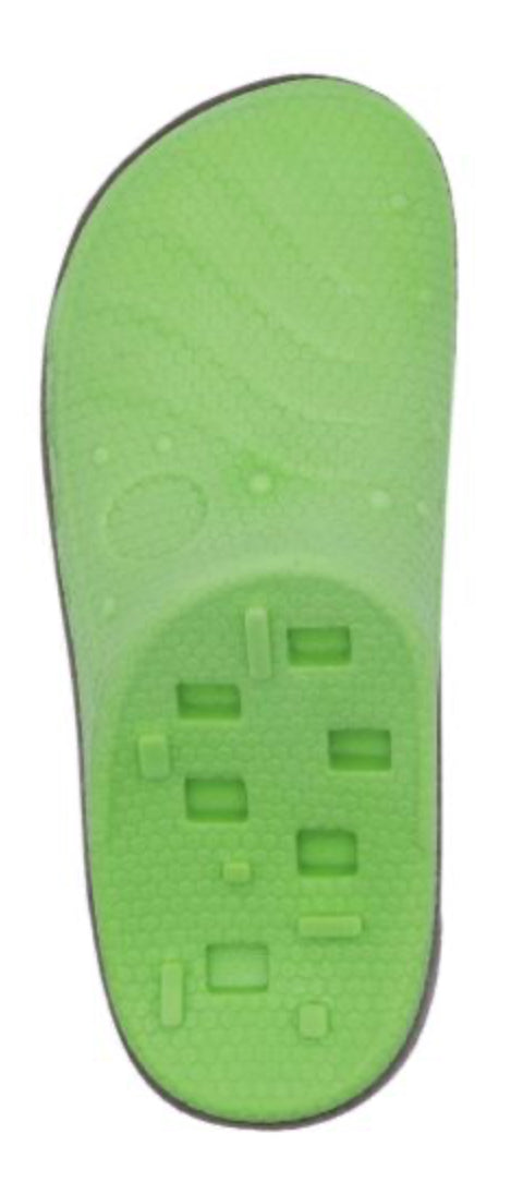 Bud'Z Floating Rubber Dog Toy With Squeaker - Sandal Green Dog 8in