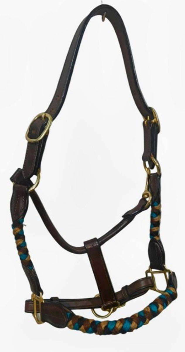 Braided MoHair Leather Halter